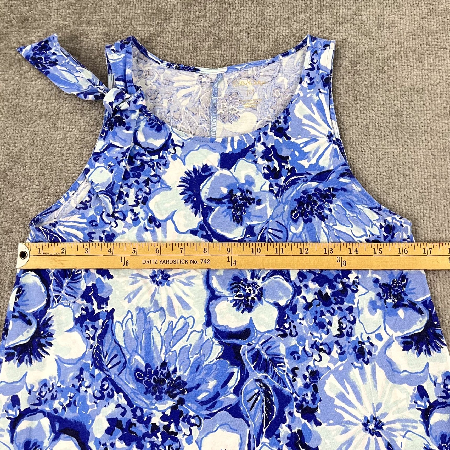 Lilly Pulitzer Lilly Pulitzer Luella Tank Dress Womens Medium Coastal Blue White Floral Preppy Size M / US 6-8 / IT 42-44 - 5 Thumbnail