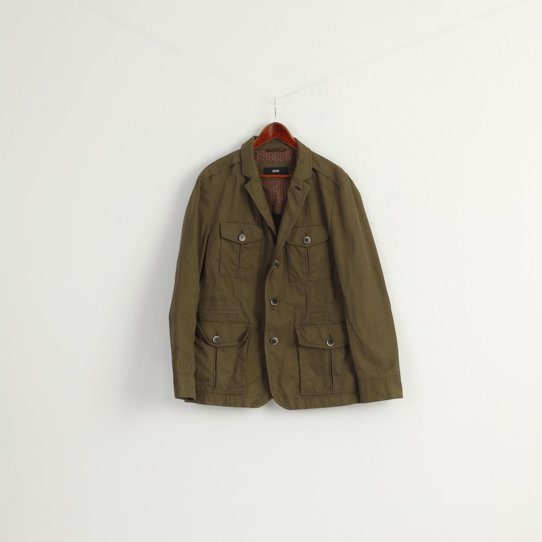 Hugo Boss Hugo Boss Men 54 44 Jacket Green Cotton Vintage 8396 Size US L / EU 52-54 / 3 - 2 Thumbnail