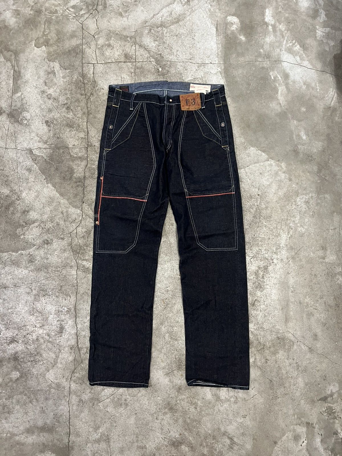 Evisu Vintage EVISU 2000 BUCKLE BACK SELVEDGE POCKET DENIM PANTS Size US 36 / EU 52 - 3 Thumbnail