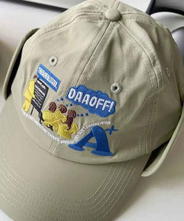 Japanese Brand Aoyama x Mari Fashion y2k embroidered ball cap trapper hat Size ONE SIZE - 4 Thumbnail