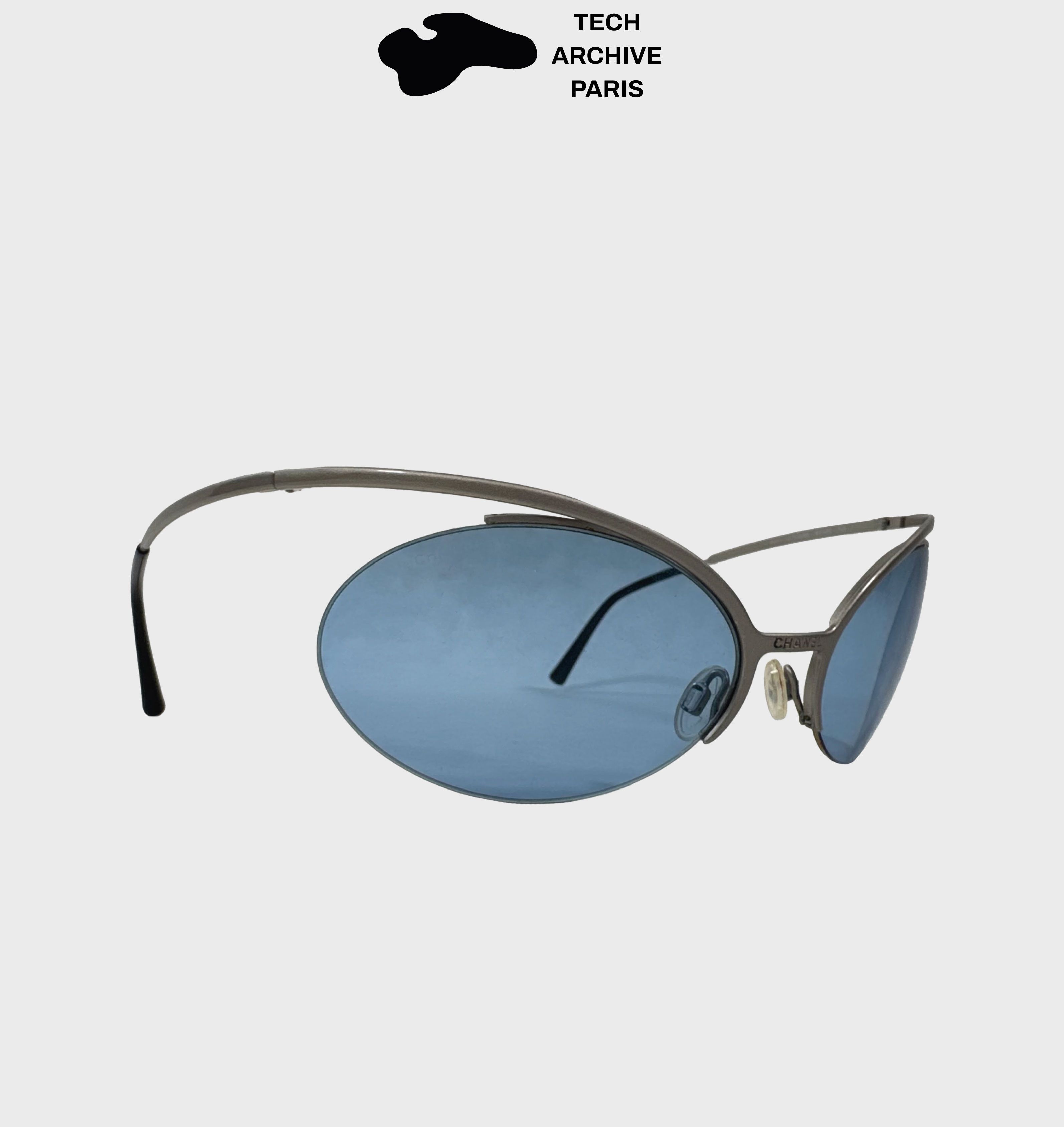 Chanel Chanel by Karl Lagerfeld Vintage Space Age Design Sunglasses Size ONE SIZE - 1 Thumbnail