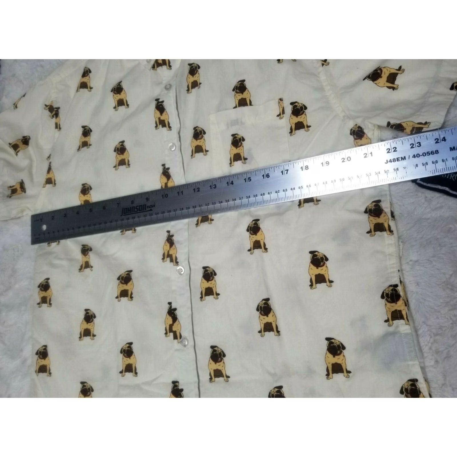 Vintage Creative Destruction Mens Button Down Dog Print Short Sleeve Shirt Medium NWT Size US M / EU 48-50 / 2 - 4 Thumbnail