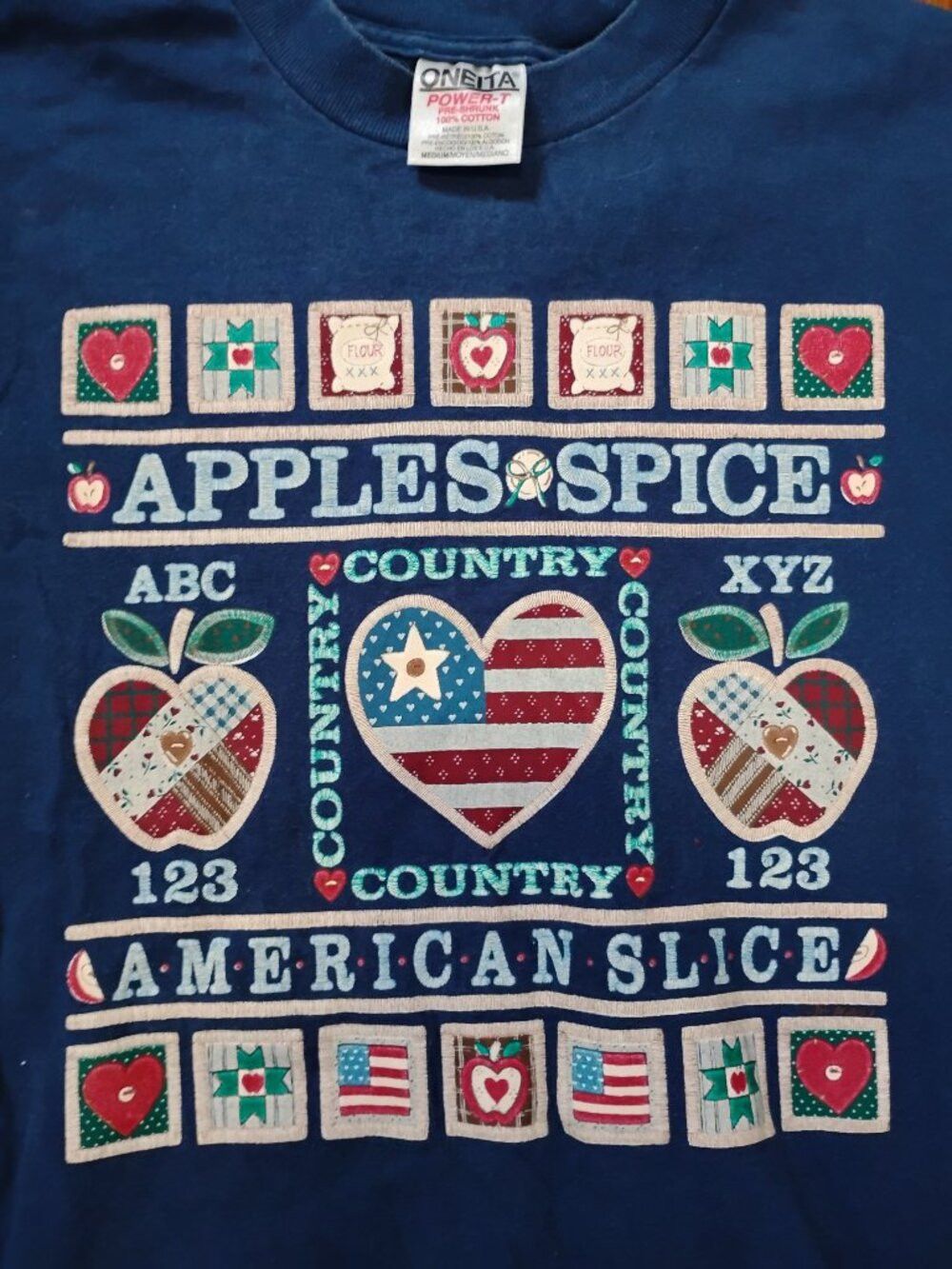 Other Vintage Cottage Core America Apple Spice Country T-Shirt Size US M / EU 48-50 / 2 - 1 Thumbnail