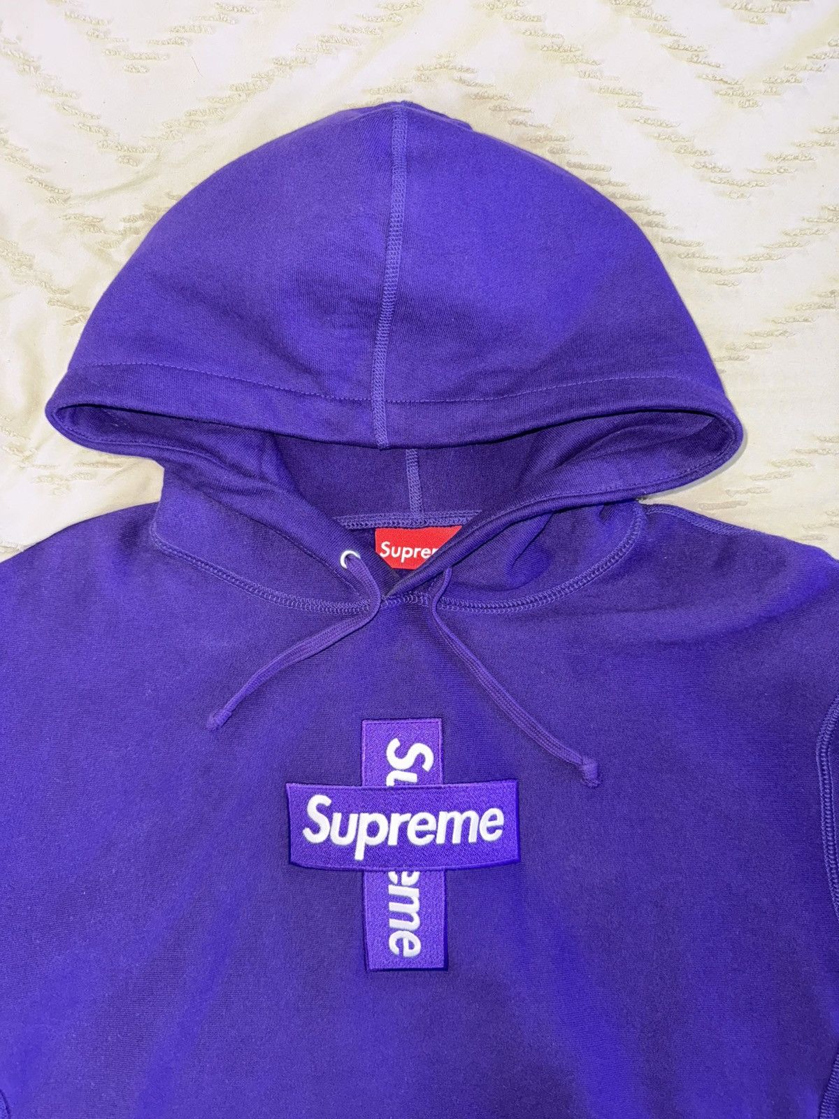 Supreme Supreme Cross Box Logo Hooded Purple Sweatshirt (FW20) Size US M / EU 48-50 / 2 - 6 Thumbnail