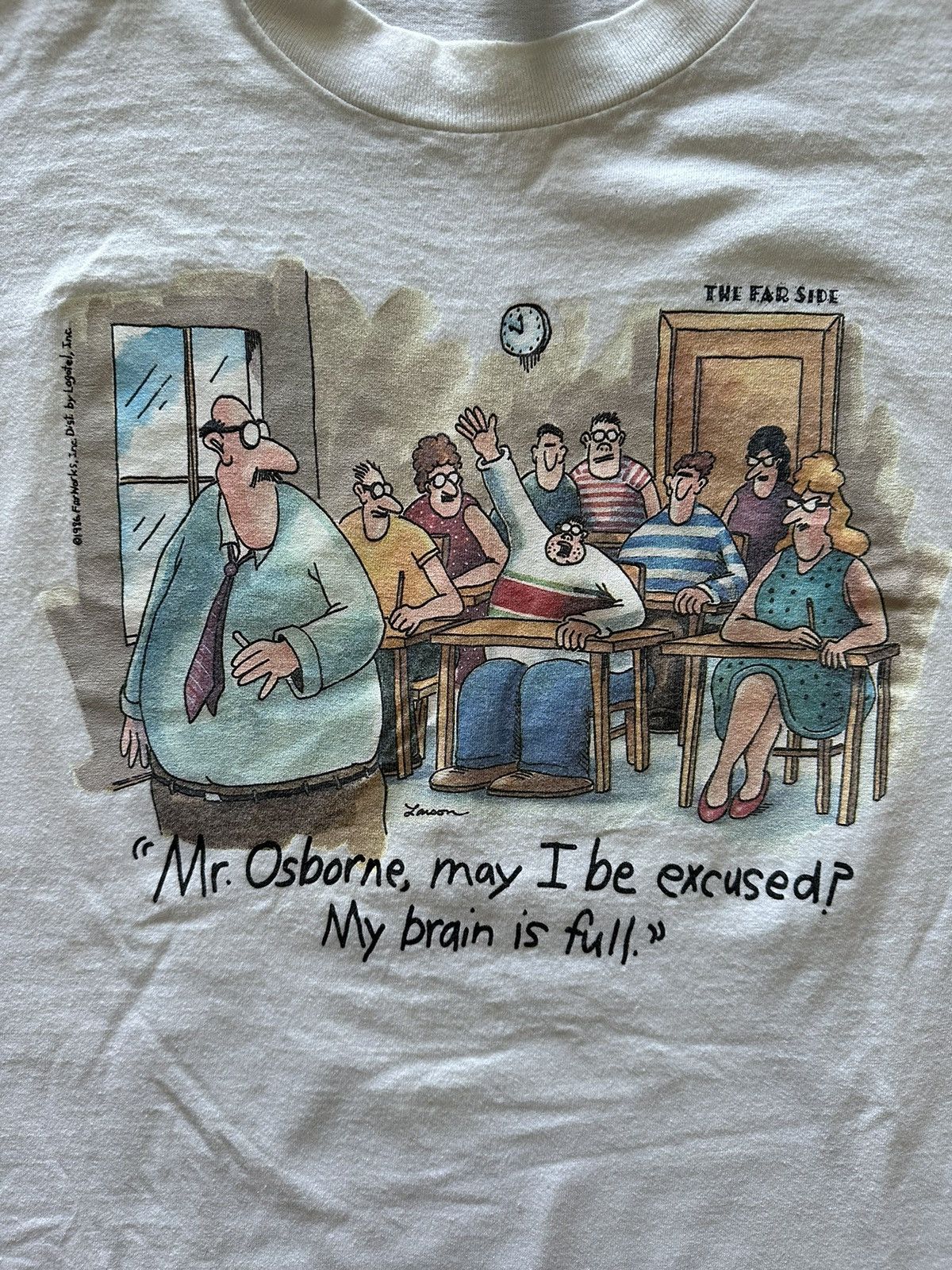 Vintage Vintage 1986 The Far Side My Brain is Full Comic Tee XL Size US XL / EU 56 / 4 - 2 Thumbnail