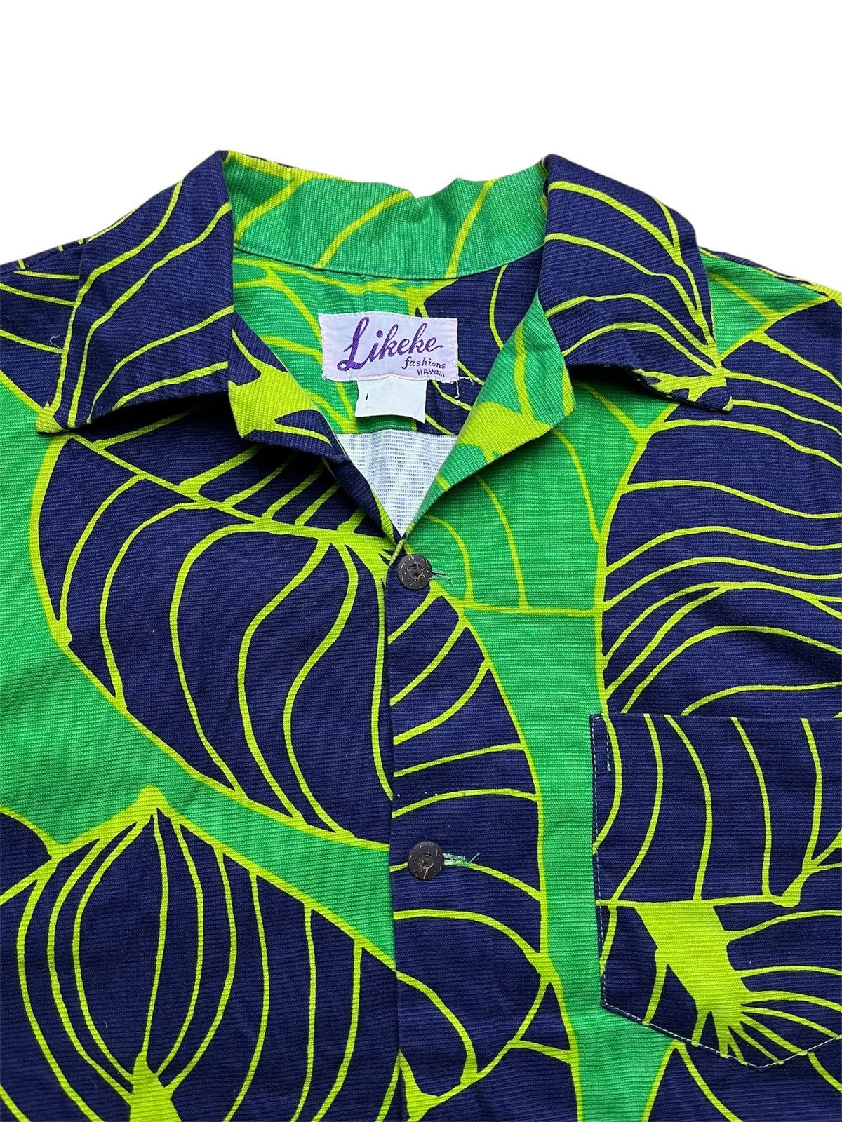 Vintage Vintage 60s selvedge Hawaiian shirt coconut button Size US L / EU 52-54 / 3 - 5 Thumbnail