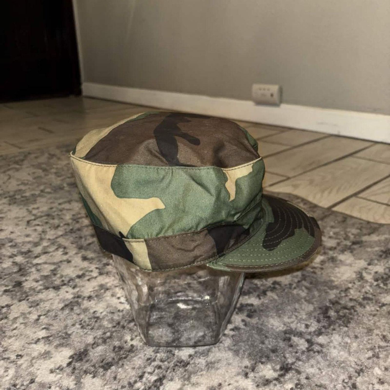 Vintage Vintage 80s Woodland Camouflage Military Cap Size ONE SIZE - 3 Thumbnail