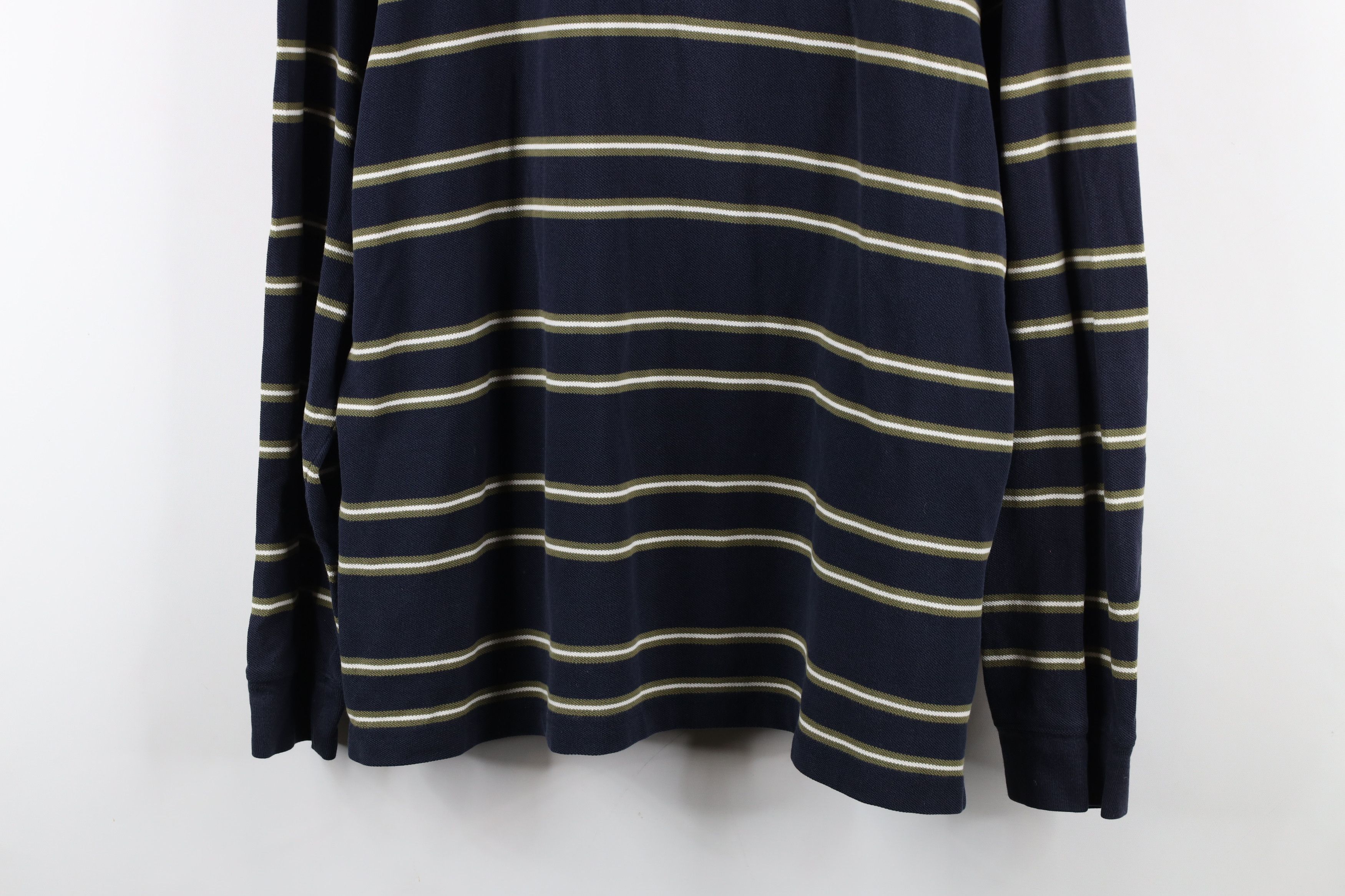 Eddie Bauer × Vintage Vintage 90s Eddie Bauer Thermal Knit Long Sleeve Rugby Polo Size US L / EU 52-54 / 3 - 3 Thumbnail
