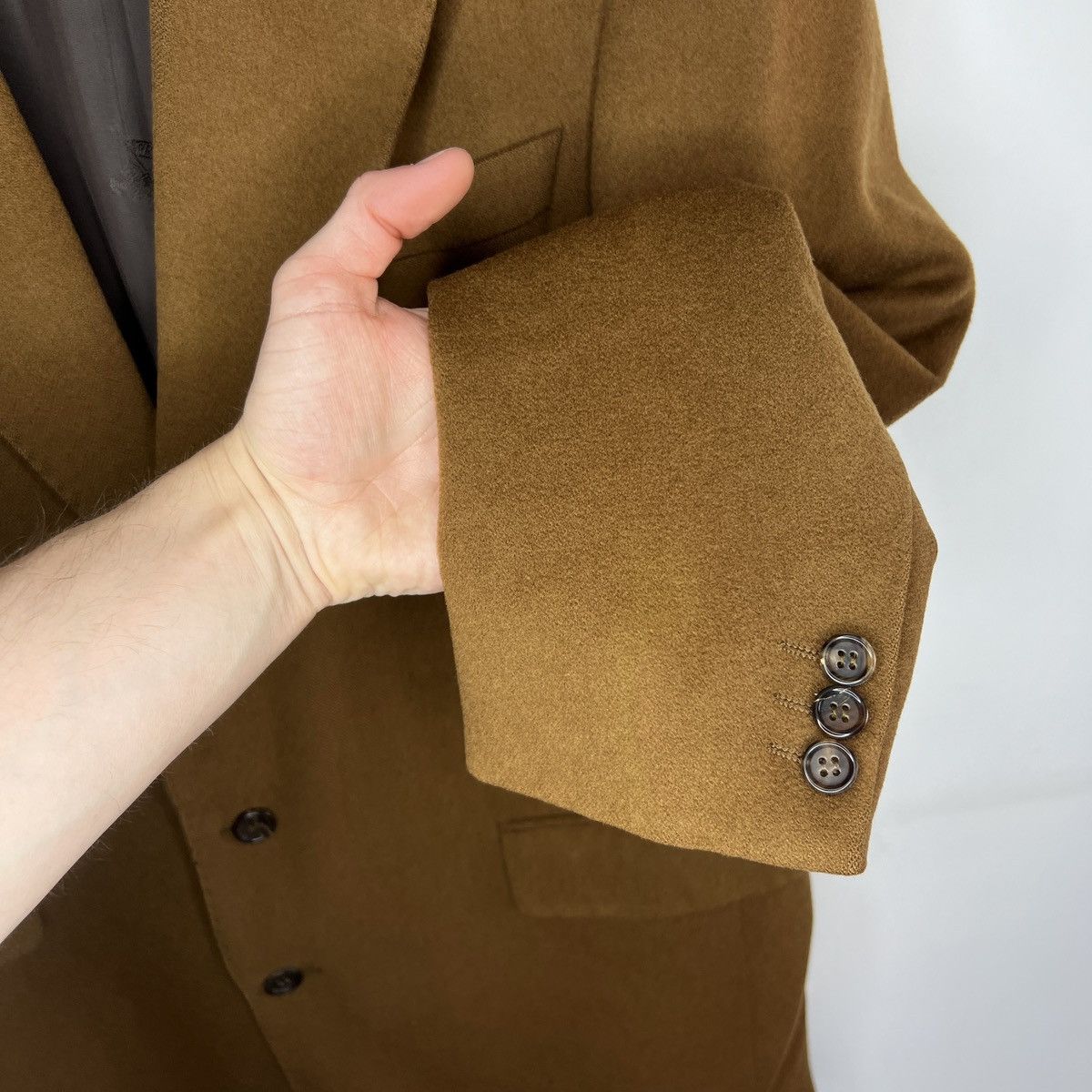 Burberry × Vintage Burberry 90s 100% cashmere blazer jacket coat rare Size 42R - 6 Thumbnail