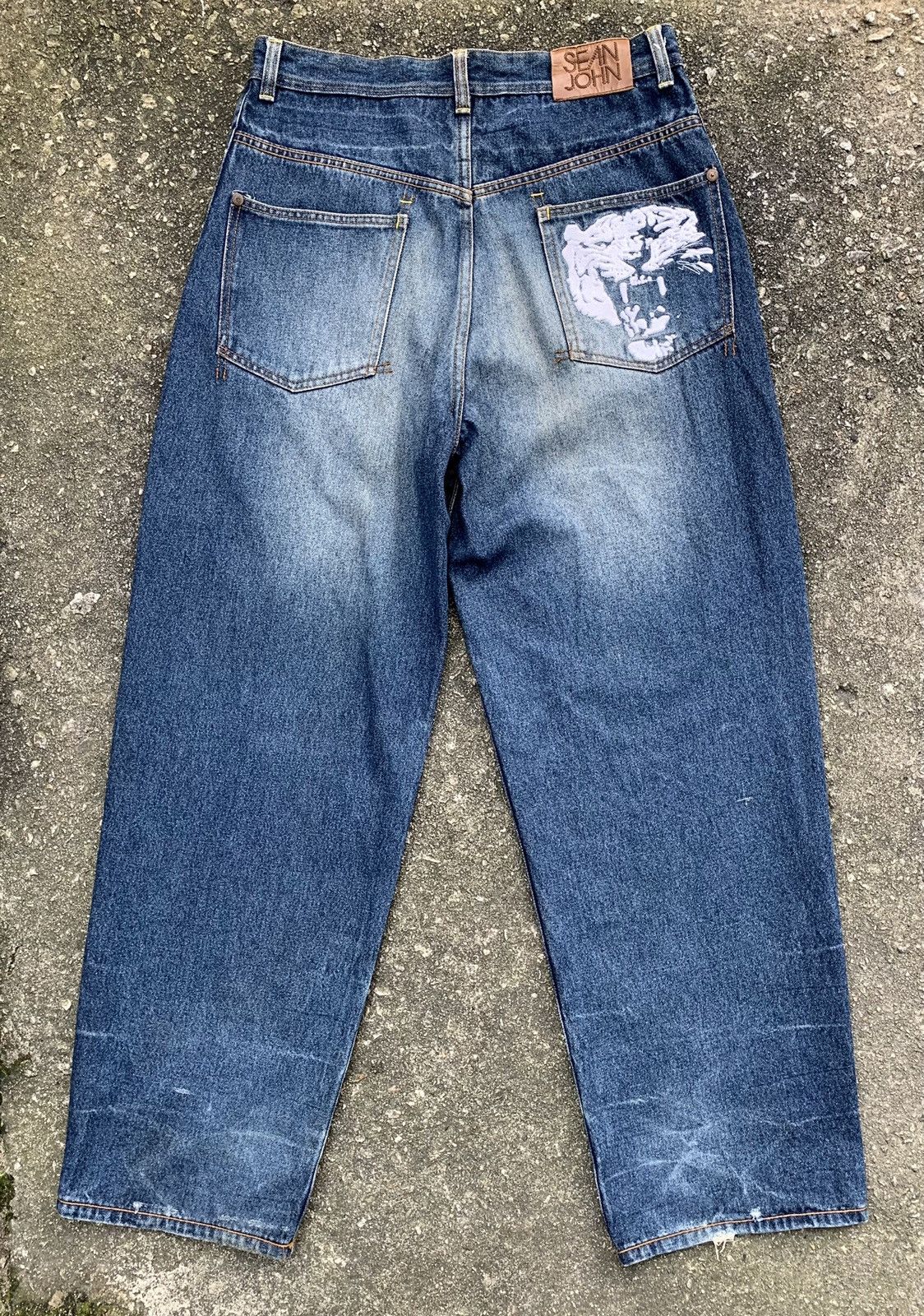 Sean John Rare.. Vintage Sean John Embroidered Denim Jeans Pants Size US 32 / EU 48 - 6 Thumbnail