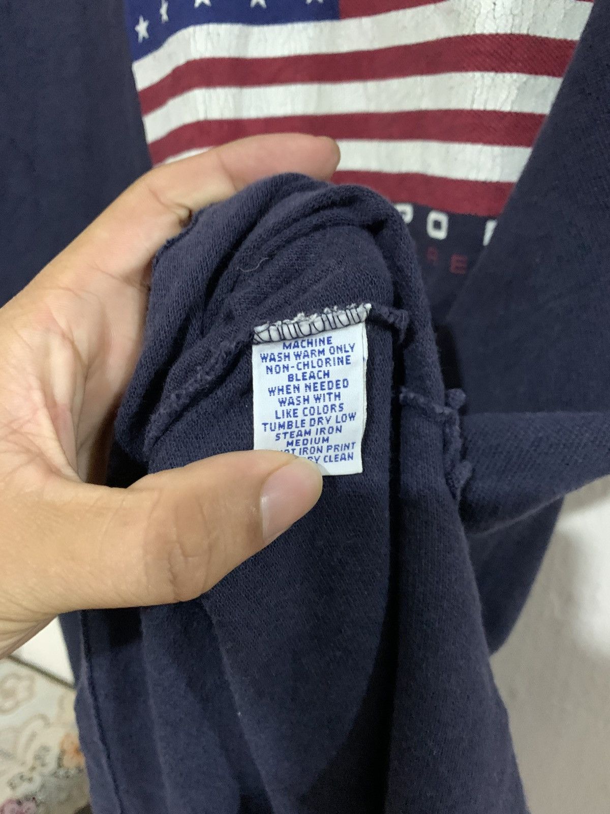 Vintage Vtg Polo Sport Flag Made In Usa ralph lauren flag sumer polo Size US XL / EU 56 / 4 - 4 Thumbnail