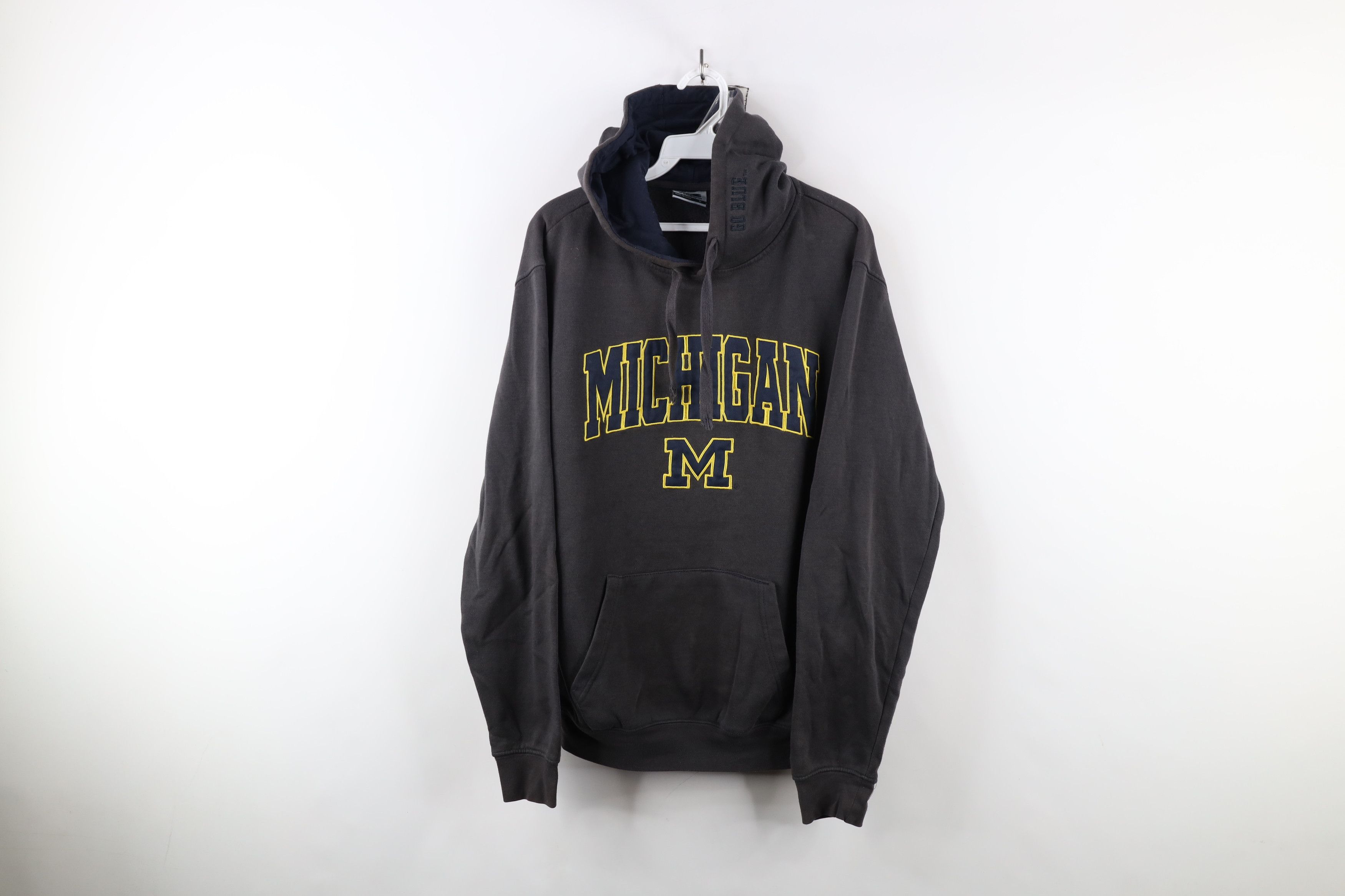 Vintage Vintage Spell Out University of Michigan Hoodie Dark Gray Size US S / EU 44-46 / 1 - 1 Thumbnail