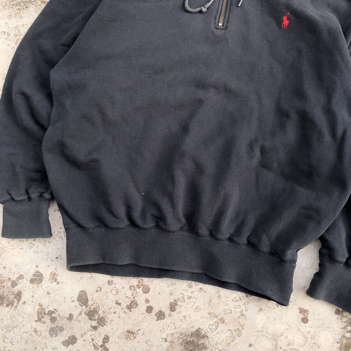 Polo Ralph Lauren × Vintage POLO Ralph Lauren Small Pony Half Zipper Hoodie Sweatshirt Size US L / EU 52-54 / 3 - 4 Thumbnail