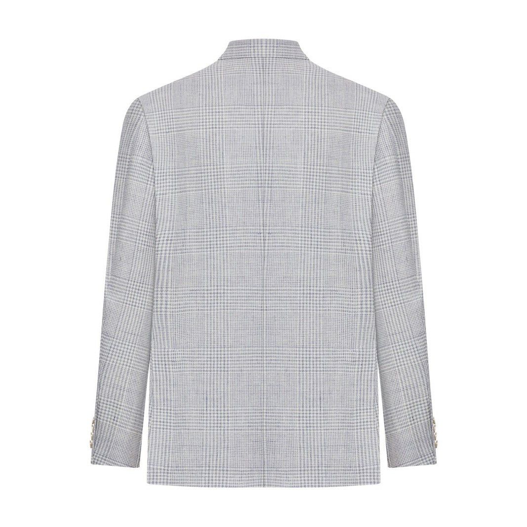 Lardini LARDINI Light Blue Check Wool Blazer New & Authentic (Men's Size US L / EU 52-54 / 3 - 2 Thumbnail