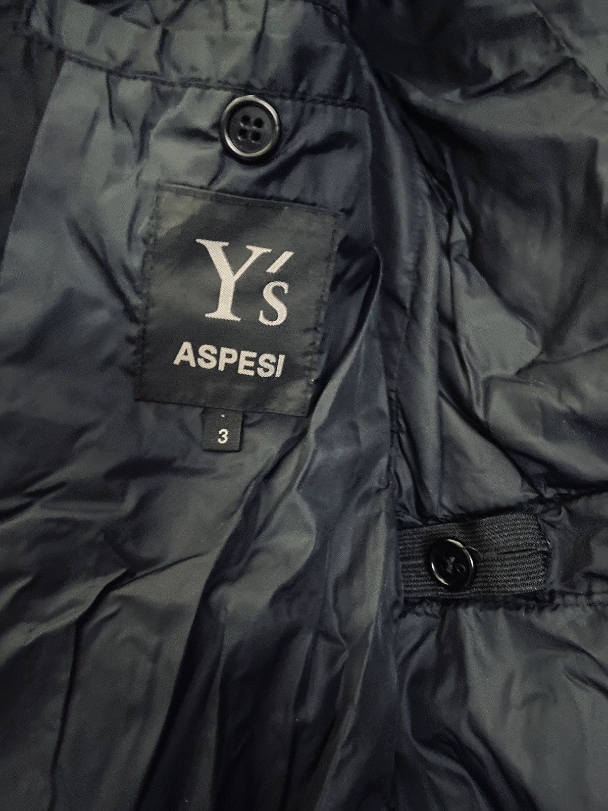 Y's Y’s x Aspesi Black Nylon Thermore Lightweight Peacoat 3 NWT Size US L / EU 52-54 / 3 - 2 Thumbnail