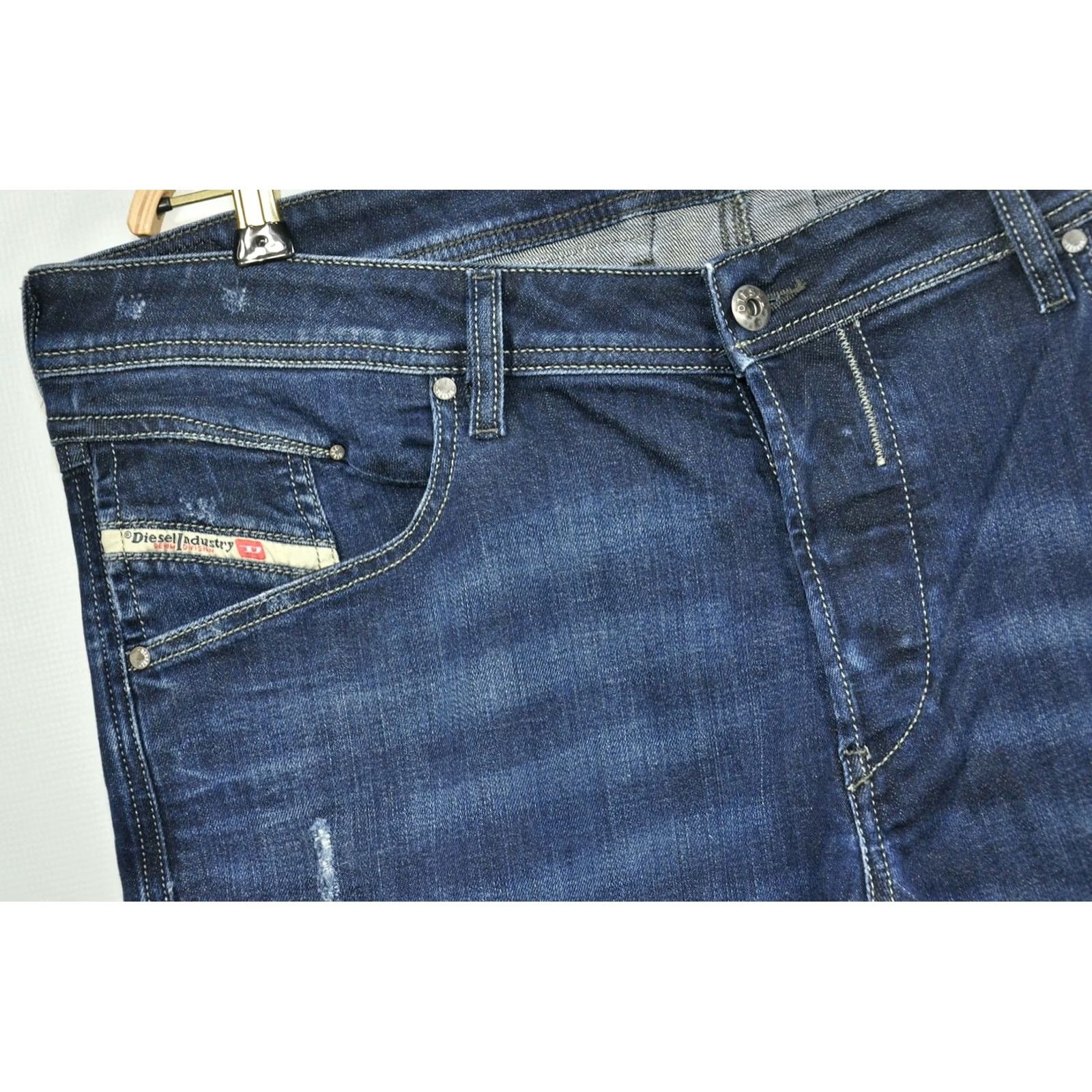 Diesel DIESEL Belther-R R844T_Stretch Regular Slim Tapered Jeans W38/L32 Men Blue 98%Cotton 2%Elastane Slim Face Denim 5-Pocket Design Size US 38 / EU 54 - 5 Thumbnail