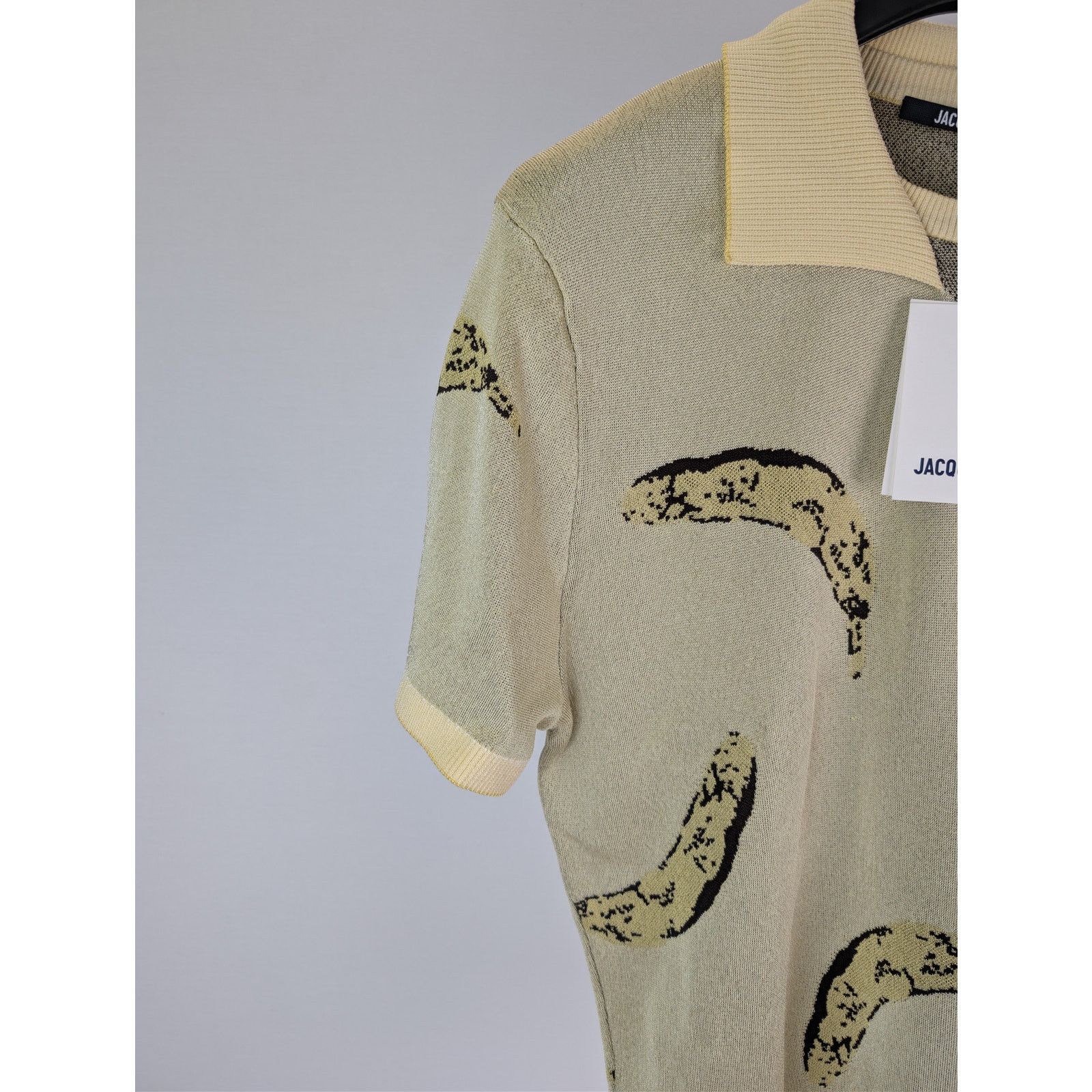 Jacquemus o1rshd1 Le Polo Marino Short-Sleeve Shirt in Banana Yellow Size US L / EU 52-54 / 3 - 6 Thumbnail