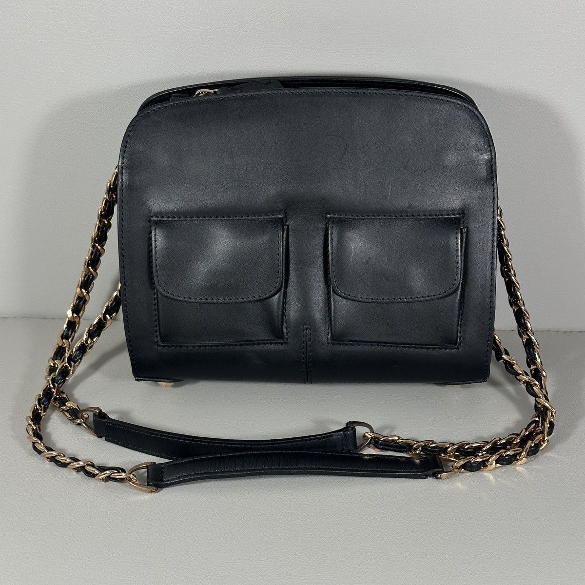 Stuart Weitzman Stuart Weitzman Podbag Leather Shoulder Bag Black Calf Chain Size ONE SIZE - 2 Thumbnail