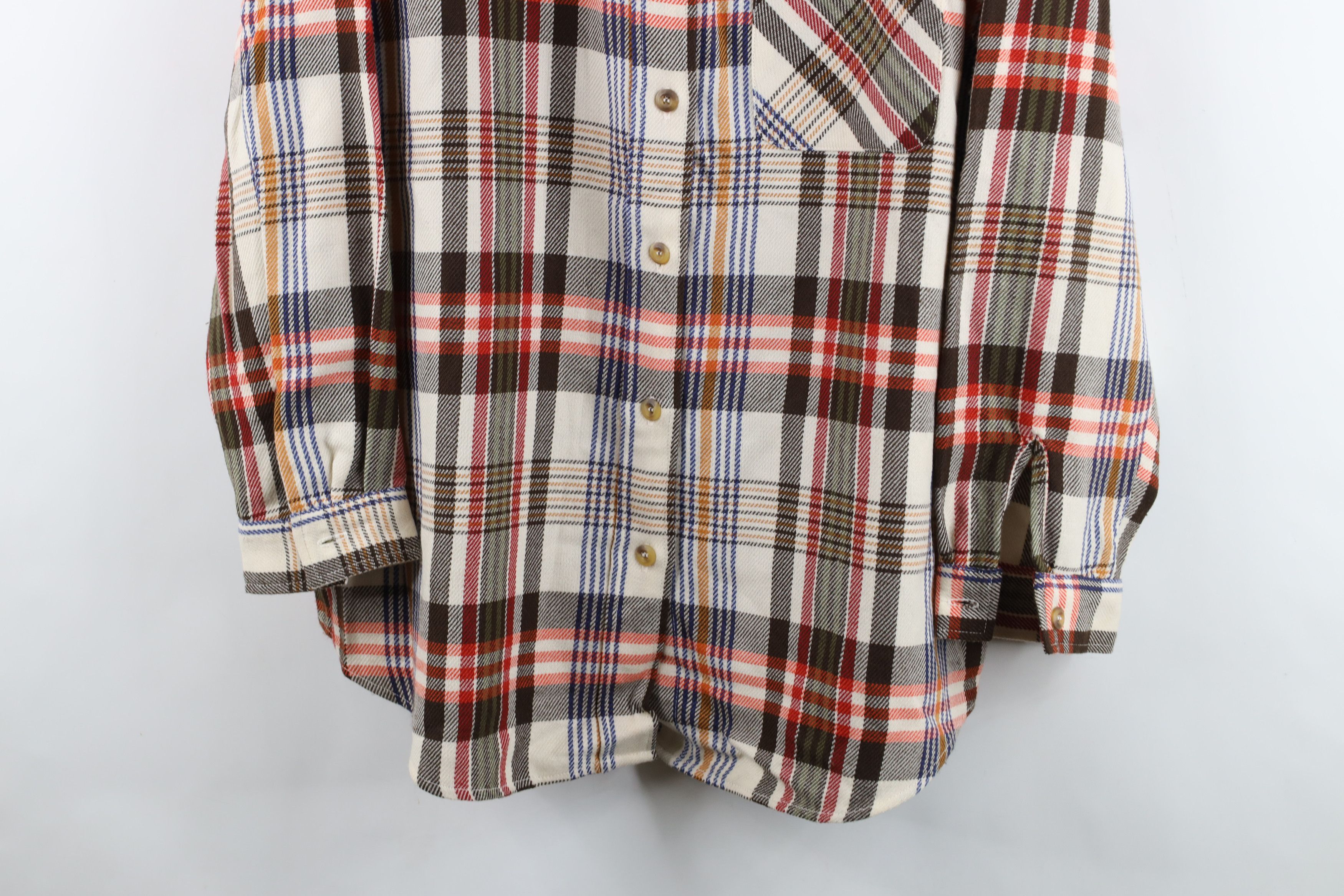 Vintage Vintage 90s Streetwear Flannel Collared Button Shirt Size L / US 10 / IT 46 - 3 Thumbnail