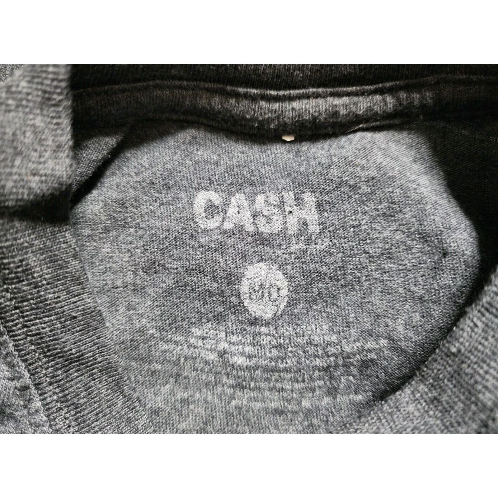 ASH Mens Medium Johnny Cash T Shirt Man In Black Band Tee Gray Cotton Short Sleeve Crew Neck Slim Unisex Adults M Size US M / EU 48-50 / 2 - 4 Thumbnail