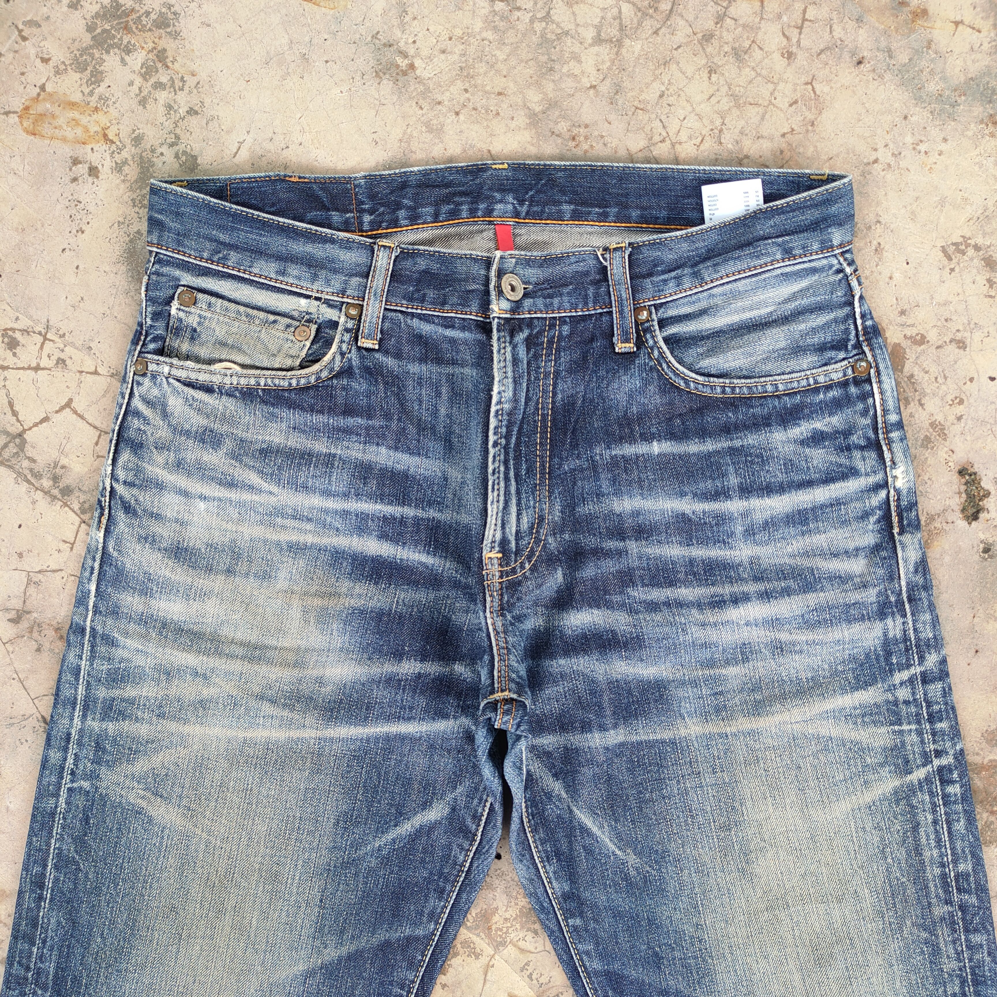 Japanese Brand Vintage japanese faded distressed jeans denim pants Size US 34 / EU 50 - 3 Thumbnail