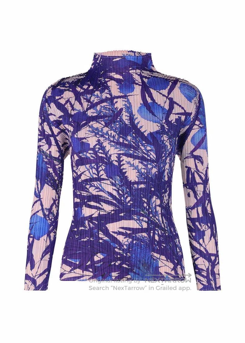 Issey Miyake Issey Miyake Purple Long Sleeve Top Size XL / US 12-14 / IT 48-50 - 1 Thumbnail