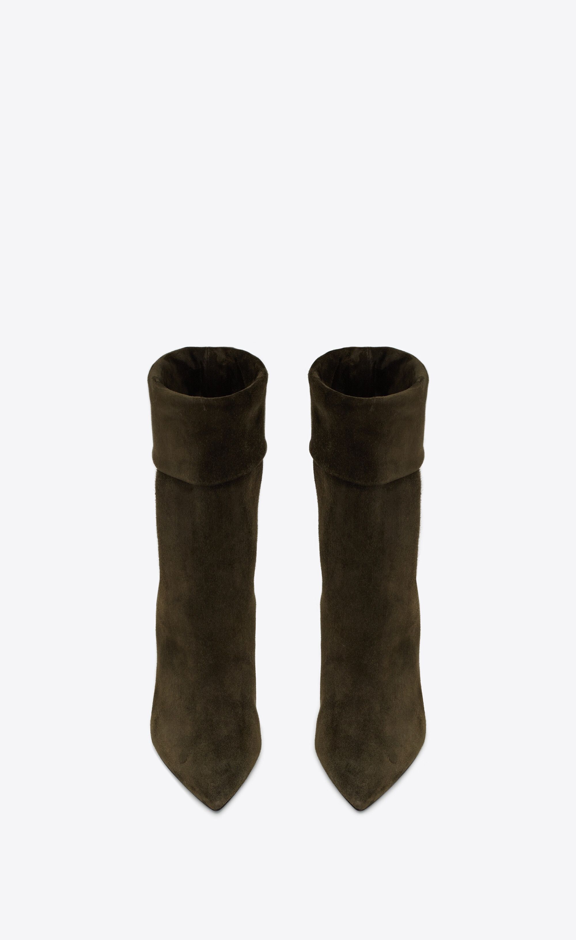 Saint Laurent Paris o1tp1o1224 Niki Booties In Suede in Brown Size US 5 / IT 35 - 3 Thumbnail