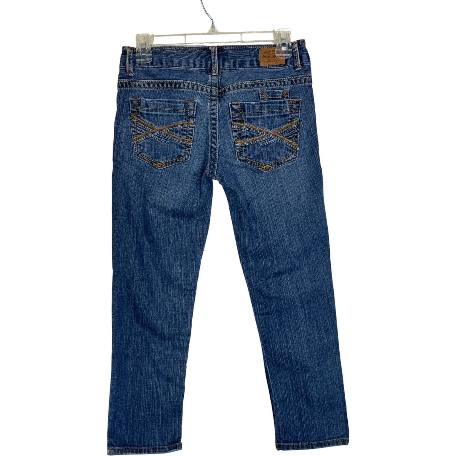 Aeropostale Aeropostale Womens Jeans Size 3/4 Blue Straight Leg Mid Rise Size 26" / US 2 / IT 38 - 5 Thumbnail