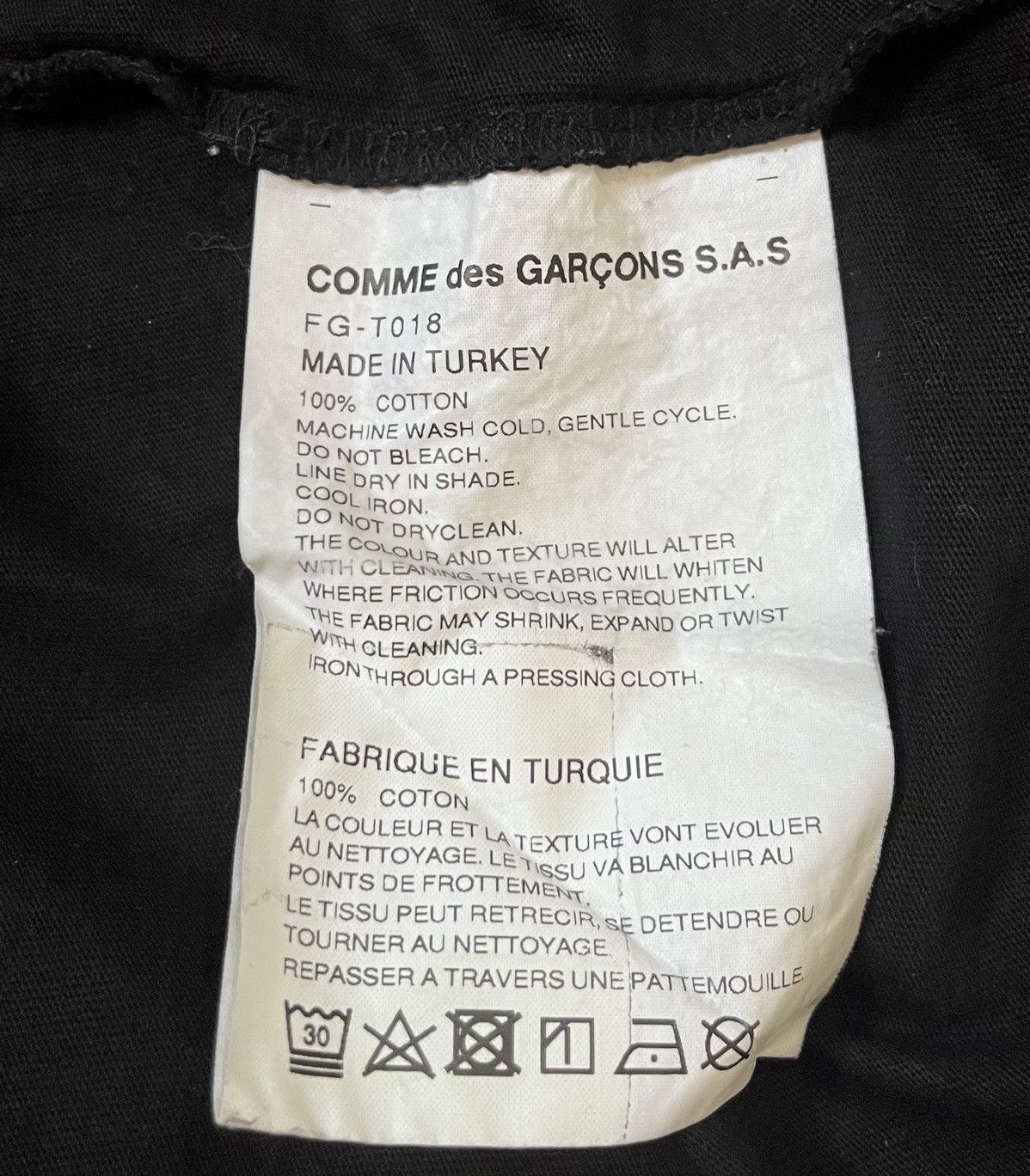 Comme des Garcons *FINAL DROP* Cdg shirt logo black tee Size US M / EU 48-50 / 2 - 5 Thumbnail