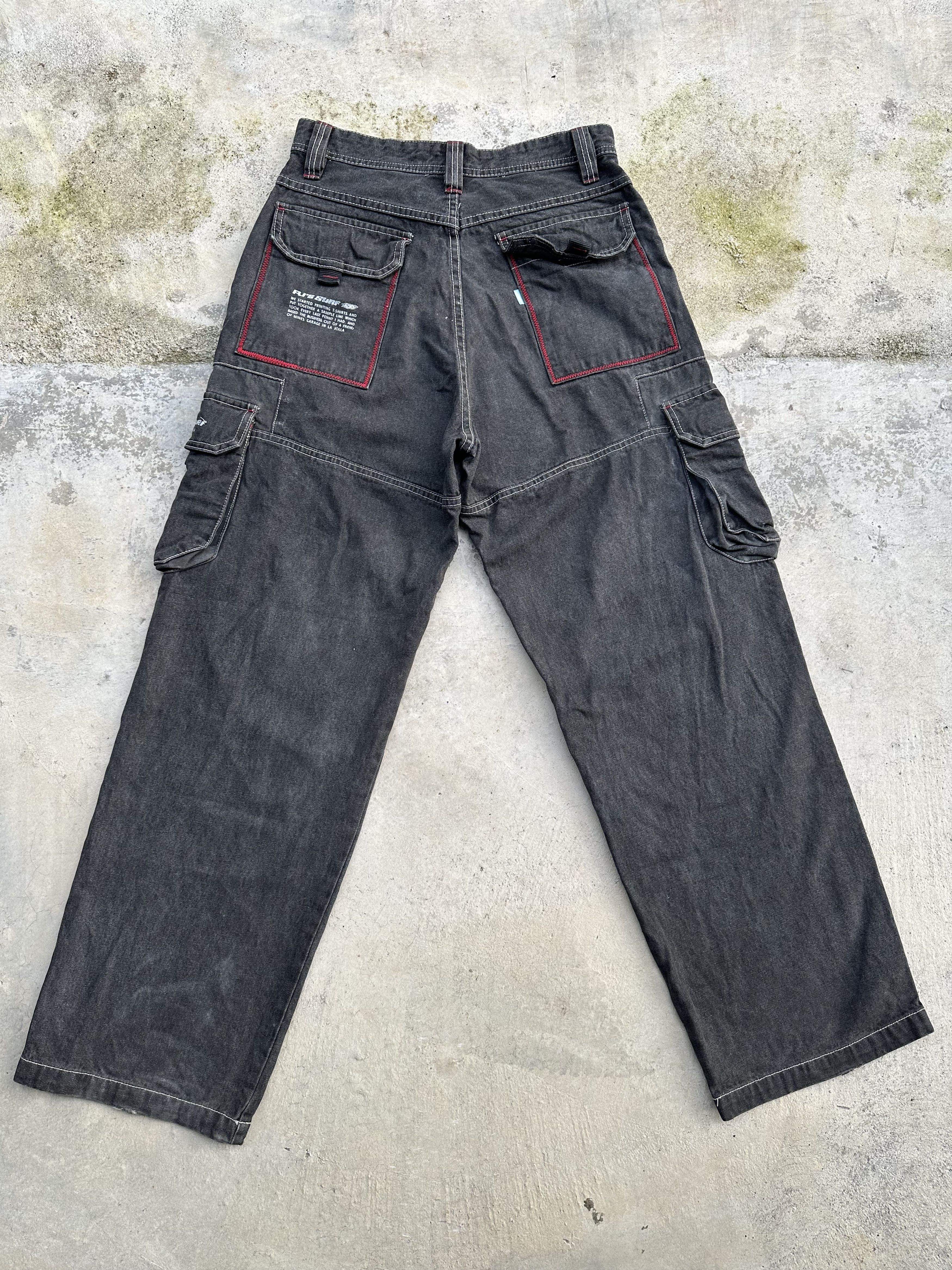 JNCO Vintage 90s Pj’s Surf Baggy Denim Multi Pocket Jeans Size US 29 - 2 Thumbnail