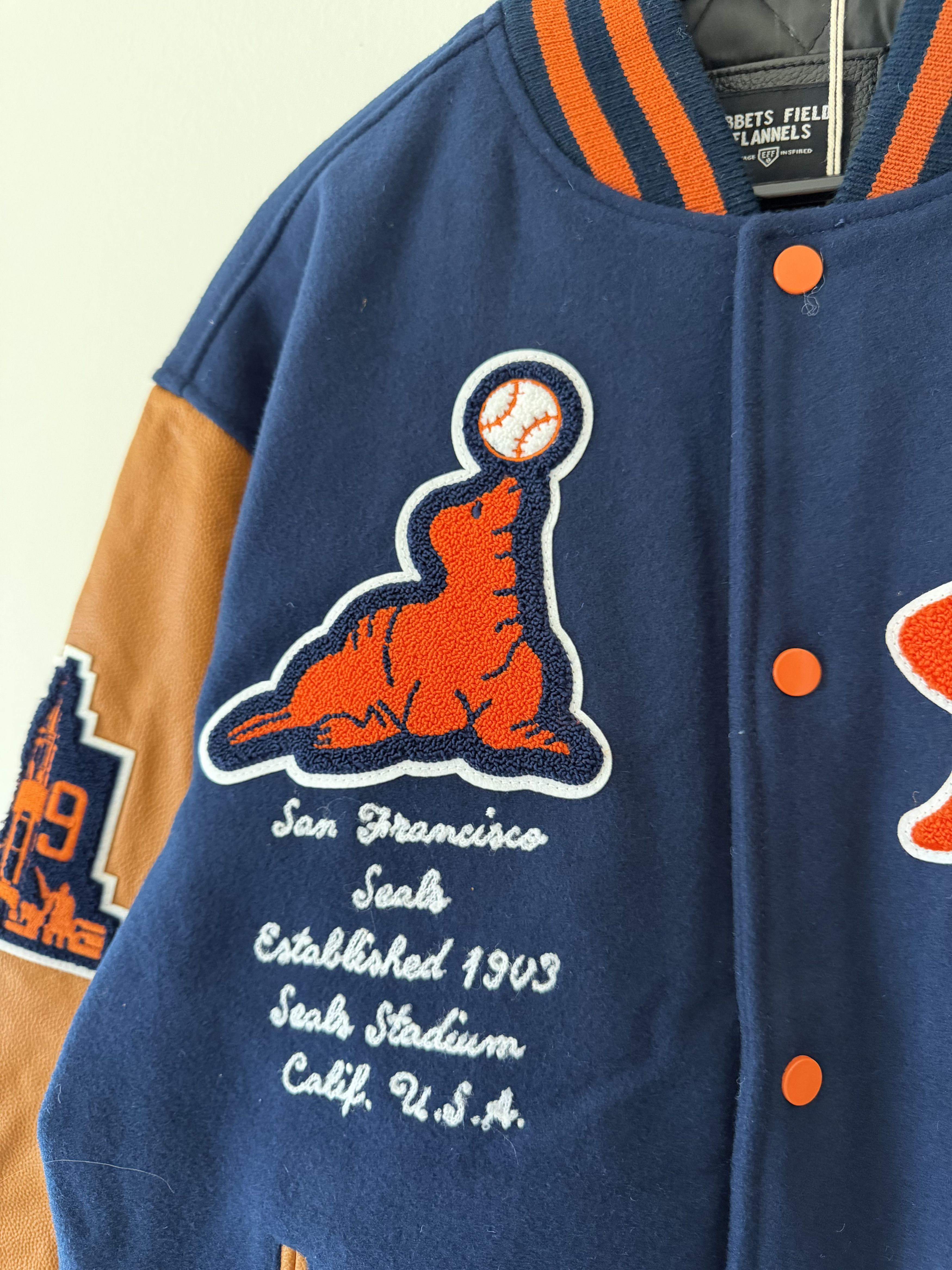 Ebbets Field Flannels Ebbets Field Flannels San Francisco Seals DNA Varisty Jacket Size US L / EU 52-54 / 3 - 3 Thumbnail