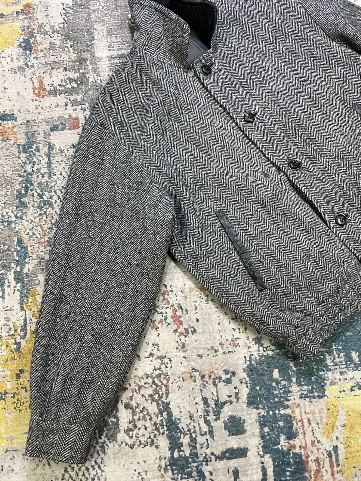 Luciano Barbera Luciano Barbera Herringbone Tweed Wool Bombers Size US L / EU 52-54 / 3 - 3 Thumbnail