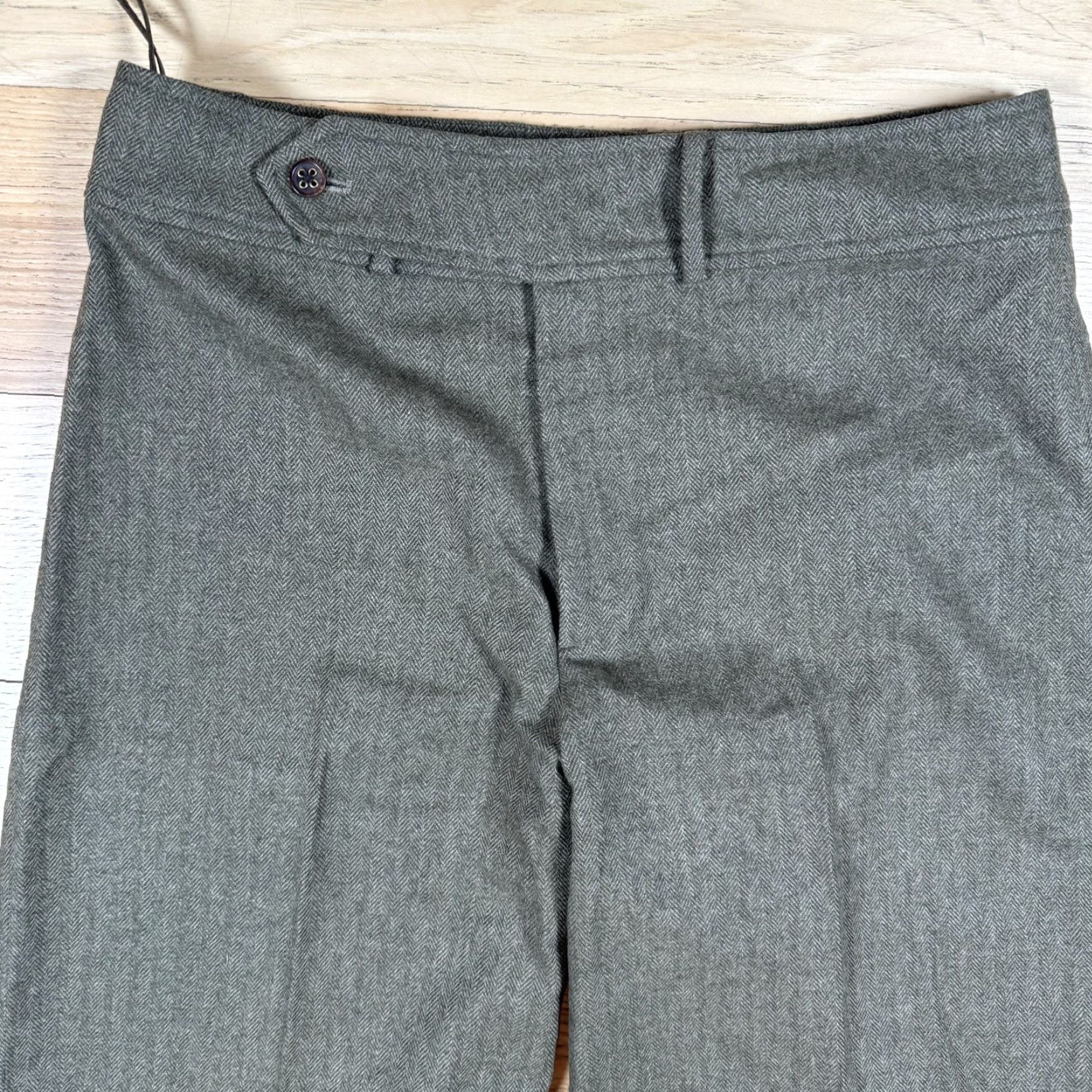 Ralph Lauren VINTAGE Ralph Lauren Wide Leg Wool Herringbone Dress Pants Women’s 6 Brown USA Made Size 28" / US 6 / IT 42 - 5 Thumbnail