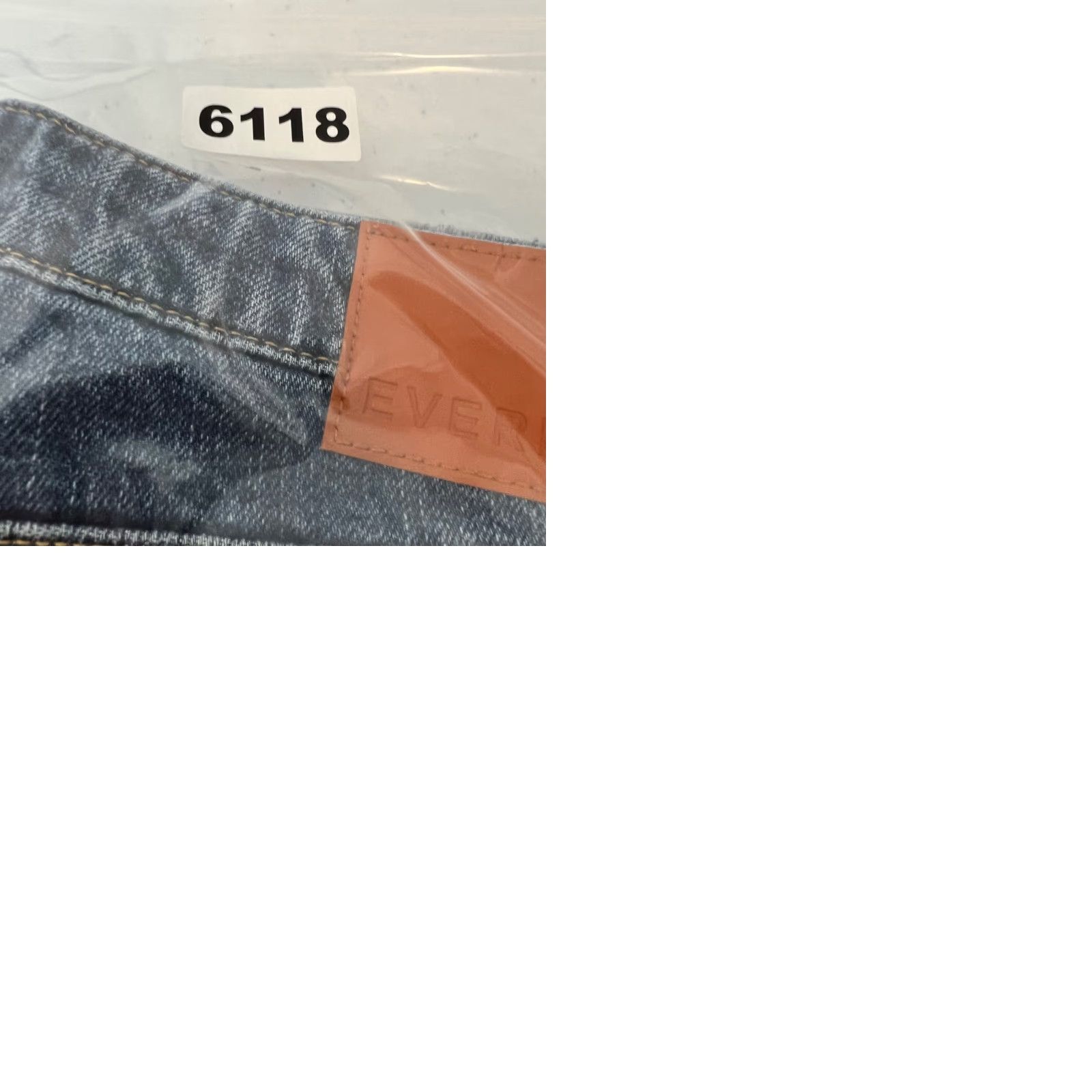 Everlane Everlane Jeans Womens 23R Wide-Leg Blue Denim Organic Cotton Blend 5-Pocket Inseam 30in High Rise Regular Size 40" / US 18 - 9 Thumbnail