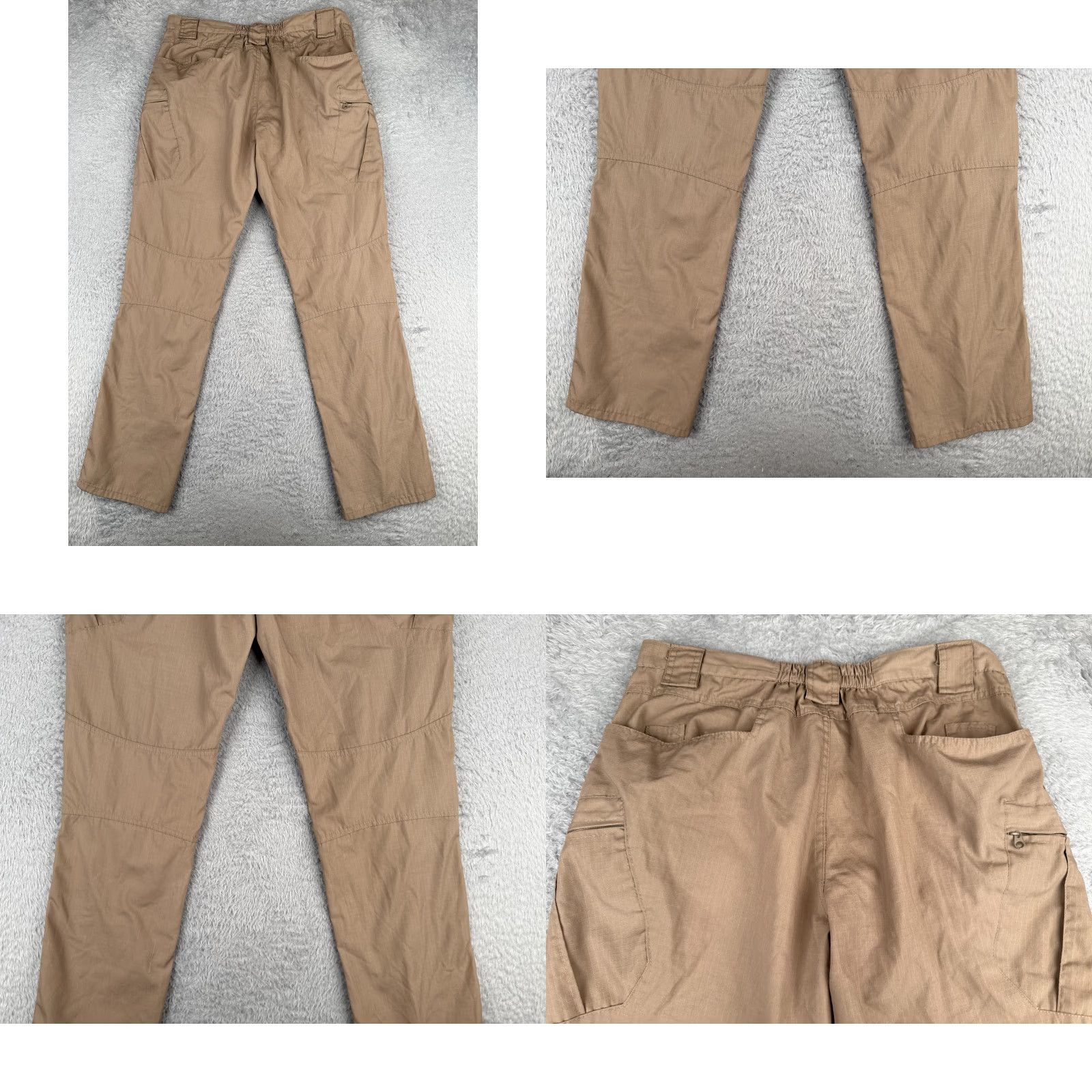 Vintage United Uniform Tactical Pants Men 36 Beige Cargo Gusseted Knee Rip-Stop Fabric Polyester Bend Size US 36 / EU 52 - 9 Thumbnail