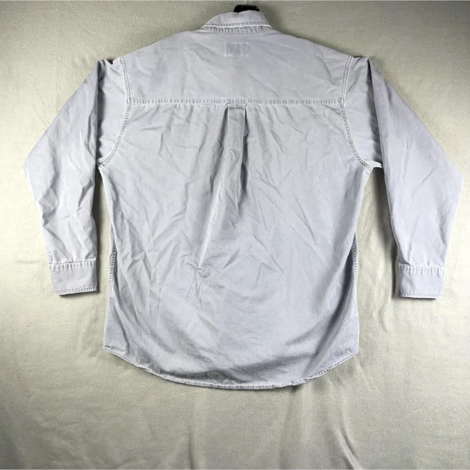 Ralph Lauren Chaps Ralph Lauren Shirt Mens Large Gray Button Down Long Sleeve Casual Cotton Size US L / EU 52-54 / 3 - 2 Thumbnail