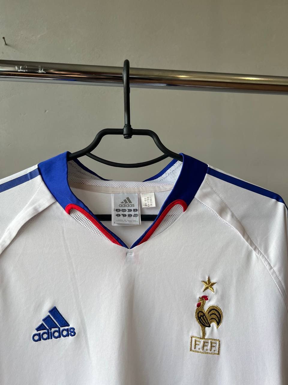 Adidas 2004/06 FRANCE TEAM AWAY SOCCER JERSEY FOOTBALL SHIRT ADIDAS Size US L / EU 52-54 / 3 - 5 Thumbnail