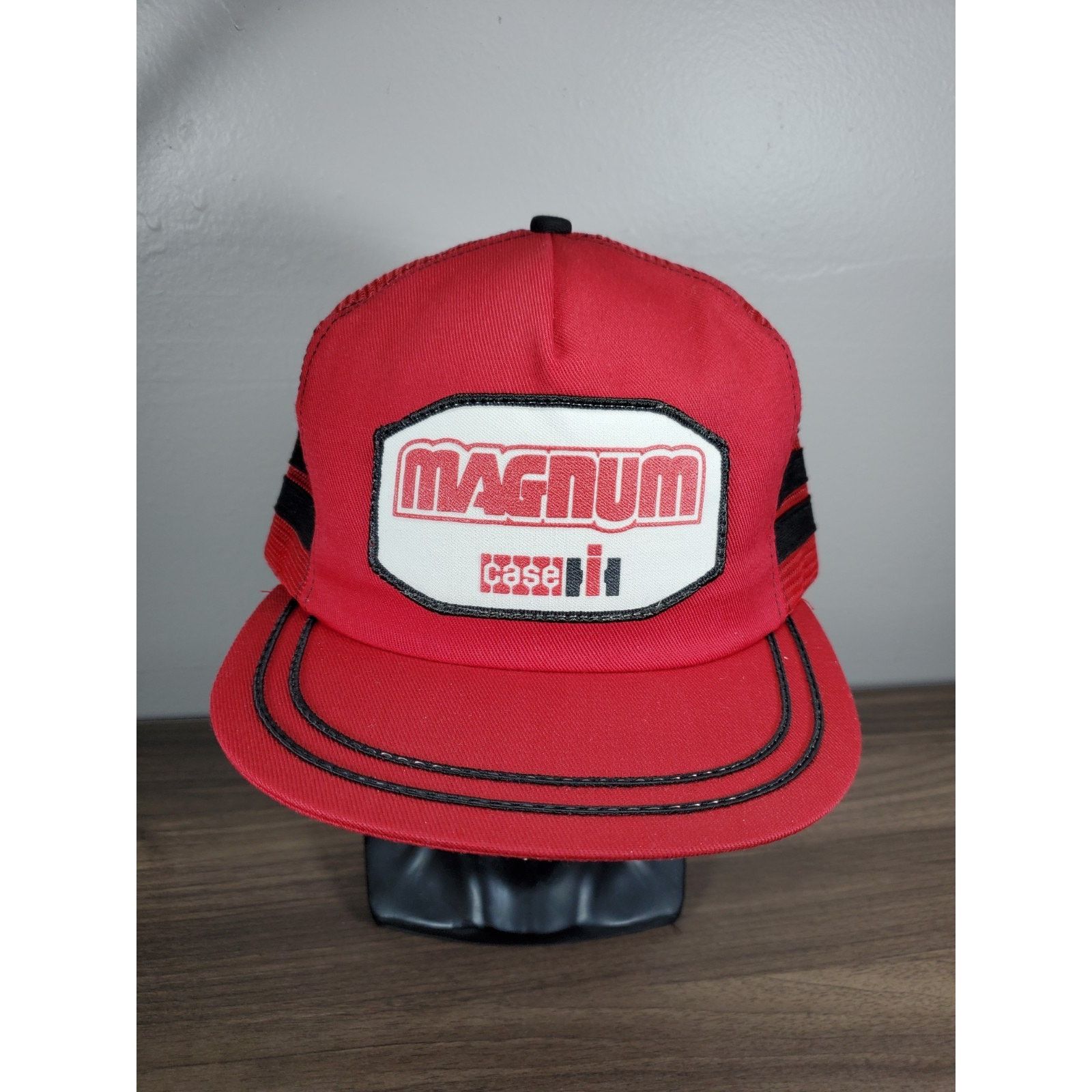 Vintage K-Products Case IH Magnum 3 Stripe Trucker Hat Snapback Cap Size ONE SIZE - 3 Thumbnail