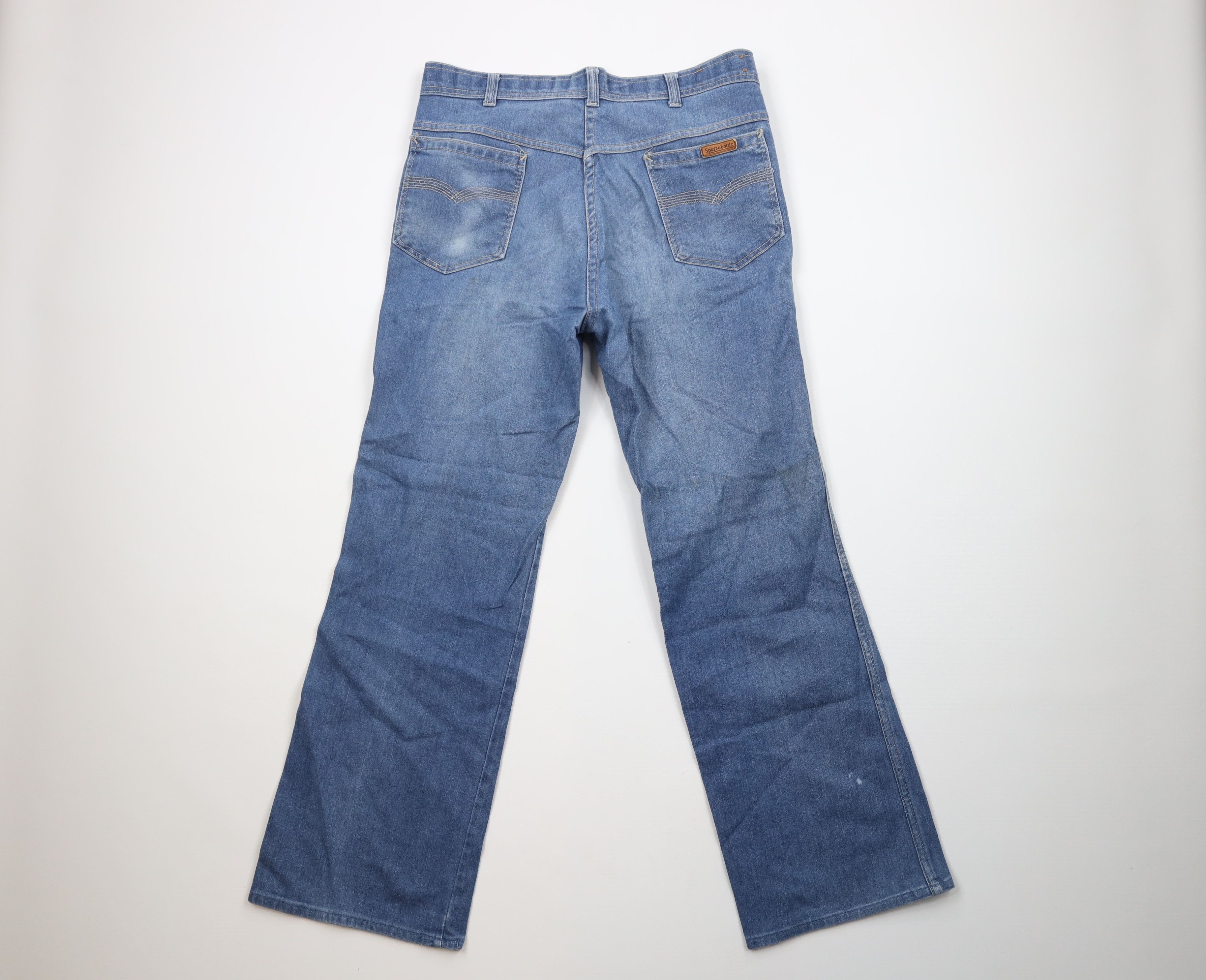 Vintage Vintage 70s Streetwear Wide Leg Bell Bottoms Jeans USA Size US 34 / EU 50 - 9 Thumbnail