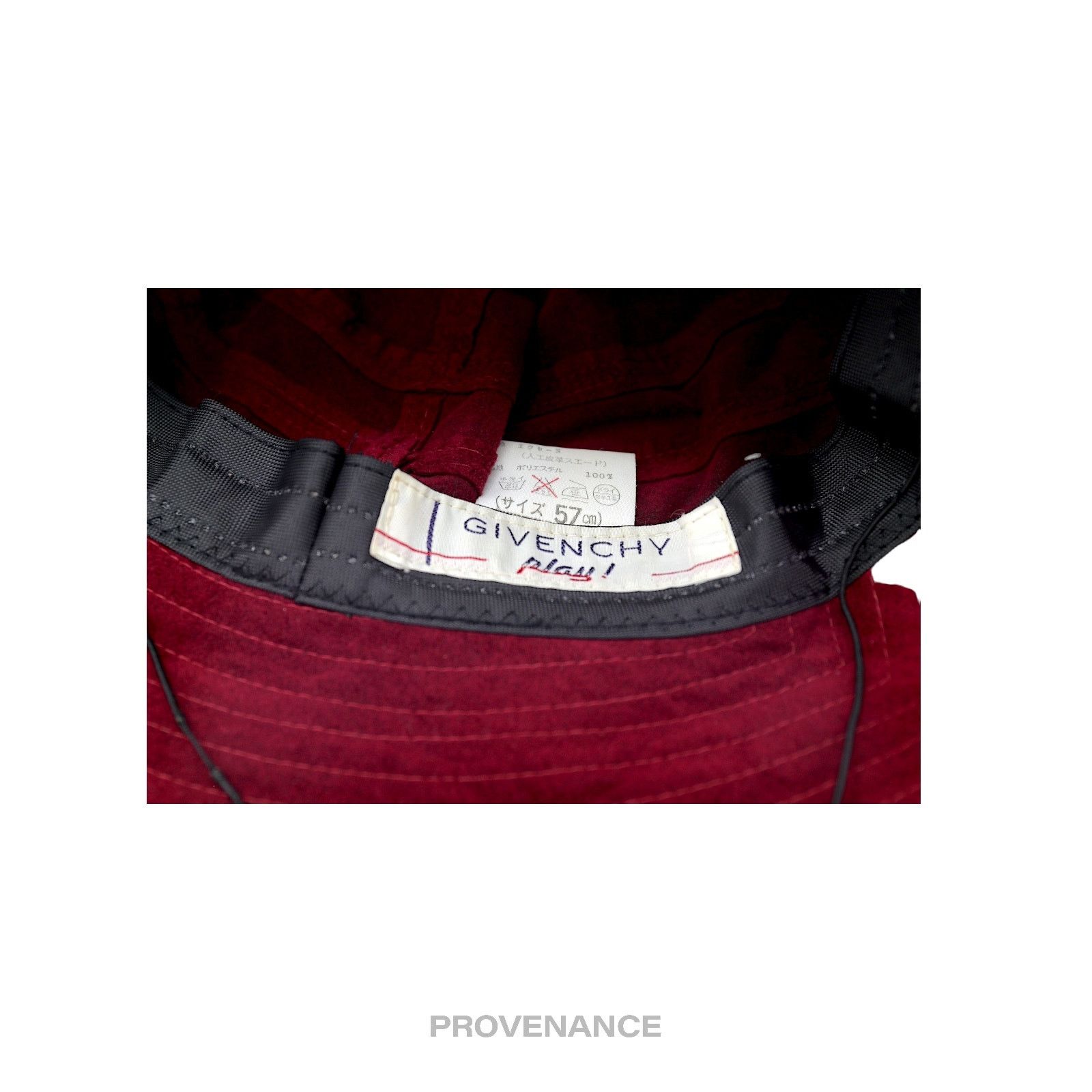? Givenchy Play Logo Notch Bucket Hat - Wine Microsuede Y main image 4