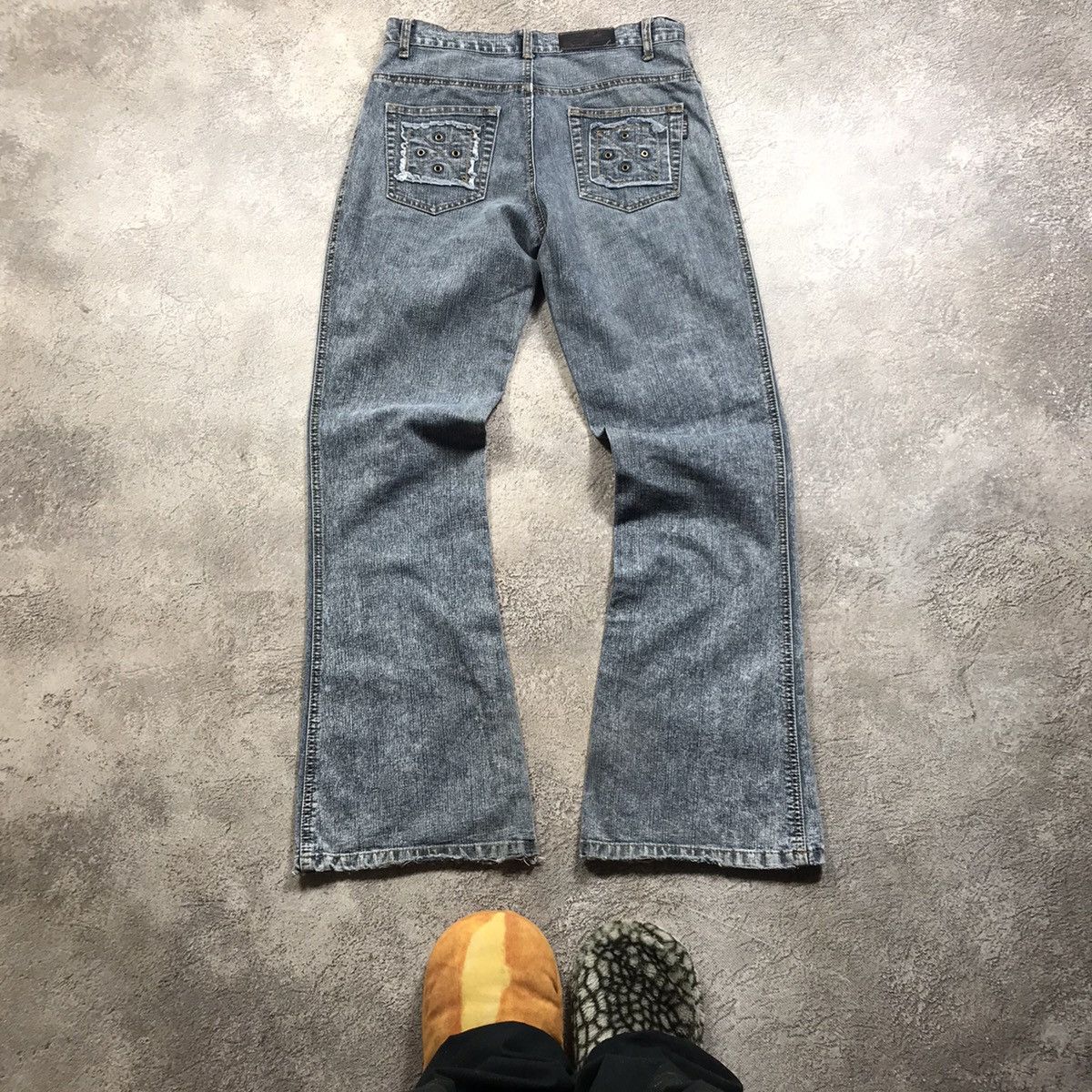 Vintage Vintage 90s Distressed Baggy Jeans Grunge Thrashed Denim 29 Size 29" - 4 Thumbnail