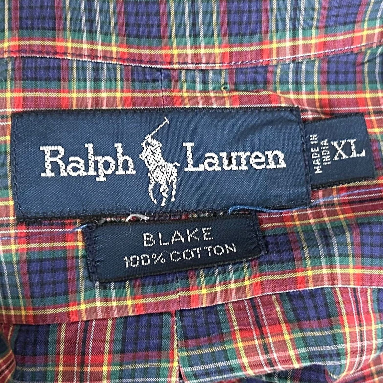Polo Ralph Lauren VINTAGE Ralph Lauren Blake Button Down Shirt XL Red Plaid Short Sleeve Cotton Mens Size US XL / EU 56 / 4 - 3 Thumbnail