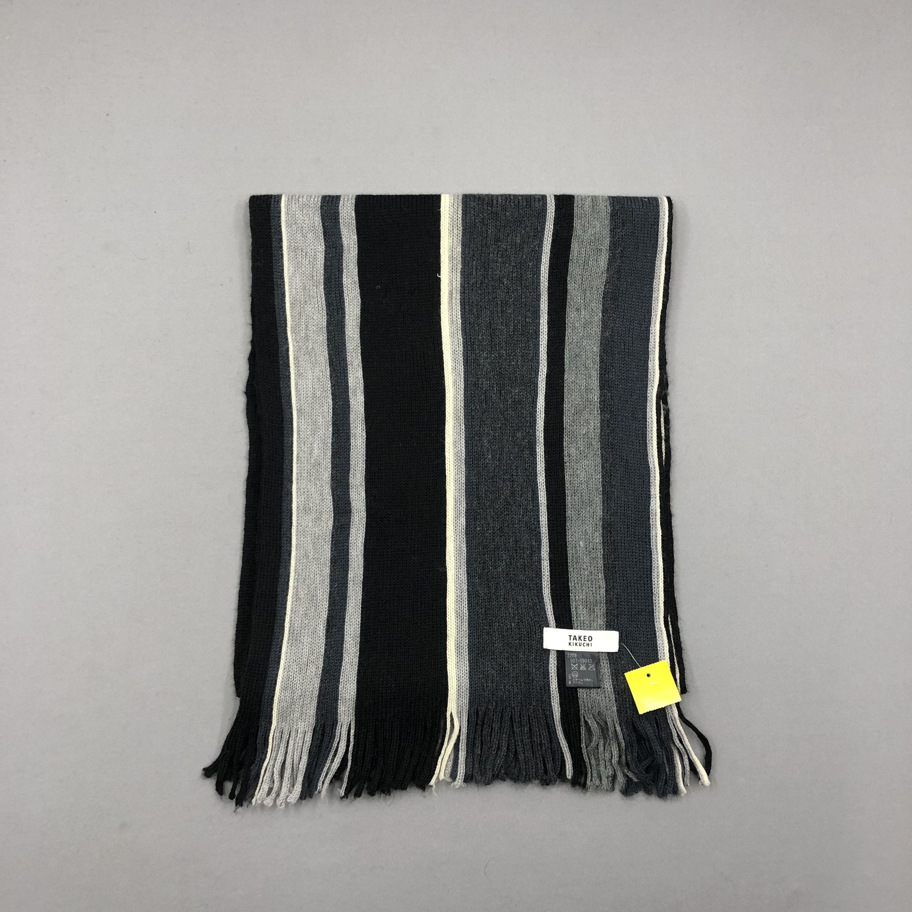 Japanese Brand Vintage Takeo Kikuchi Scarf Muffler Wool Cashmere Scarves Size ONE SIZE - 2 Thumbnail