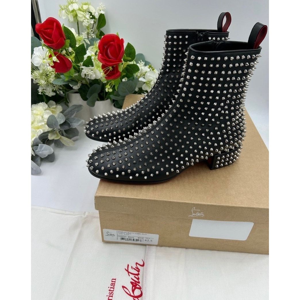 Christian Louboutin Christian Louboutin SPIKEASY leather ankle boots size 42.5 Size US 9.5 / EU 42-43 - 6 Thumbnail