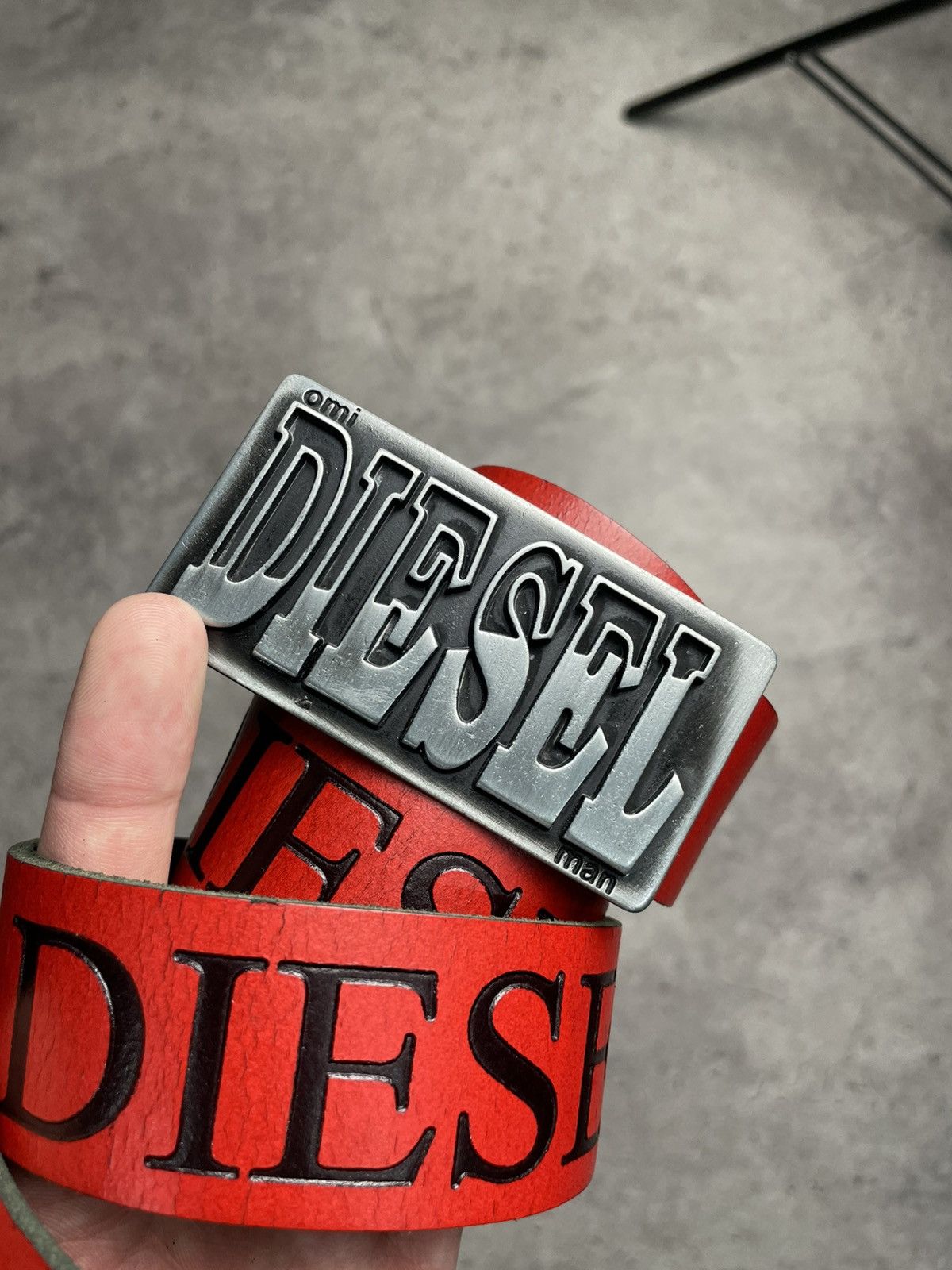 Diesel Vintage Y2K Diesel Belt Leather Metal Logo Japanese Size ONE SIZE - 2 Thumbnail