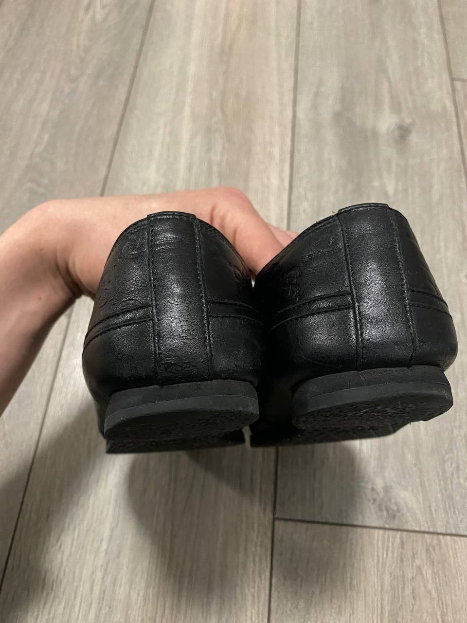 Gucci Vintage Sneakers Gucci Monogram GG Black Leather Size US 5 / IT 35 - 8 Thumbnail