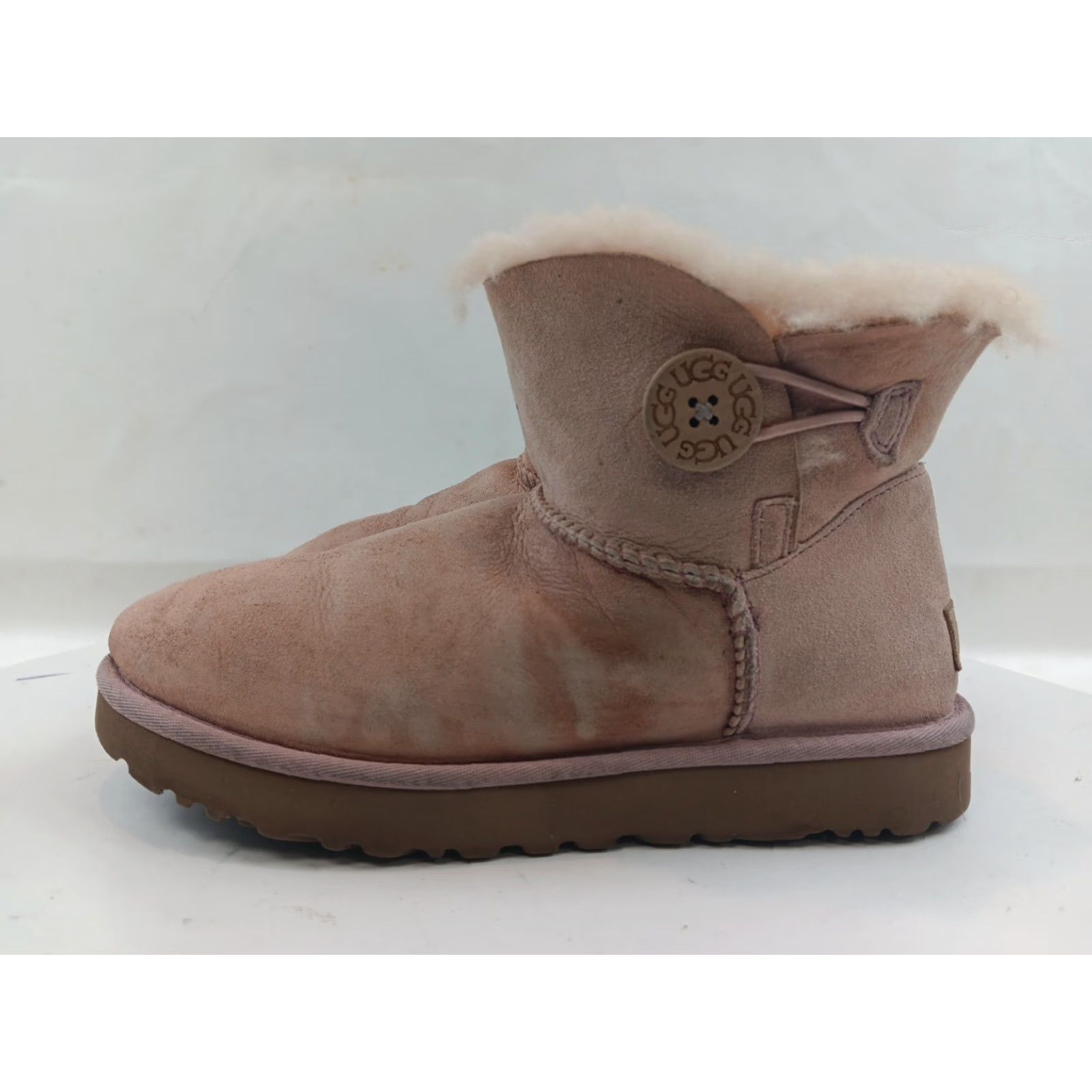 Ugg UGG Boots Mini Bailey Button II Women's Adult Size 8 Pink Sheepskin Size US 8 / IT 38 - 6 Thumbnail