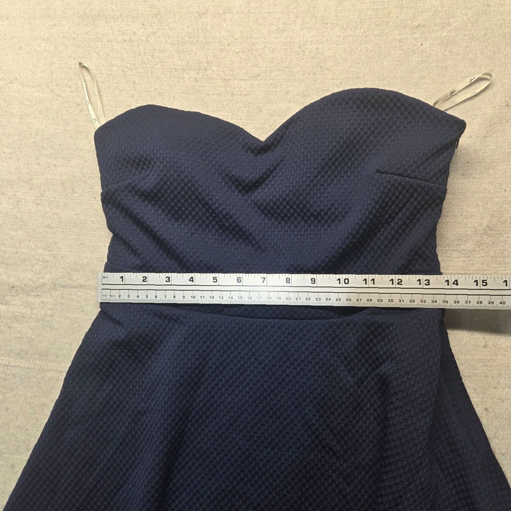 Forever 21 FOREVER 21 Navy Blue Strapless Mini Dress Women's Size Medium Size M / US 6-8 / IT 42-44 - 4 Thumbnail