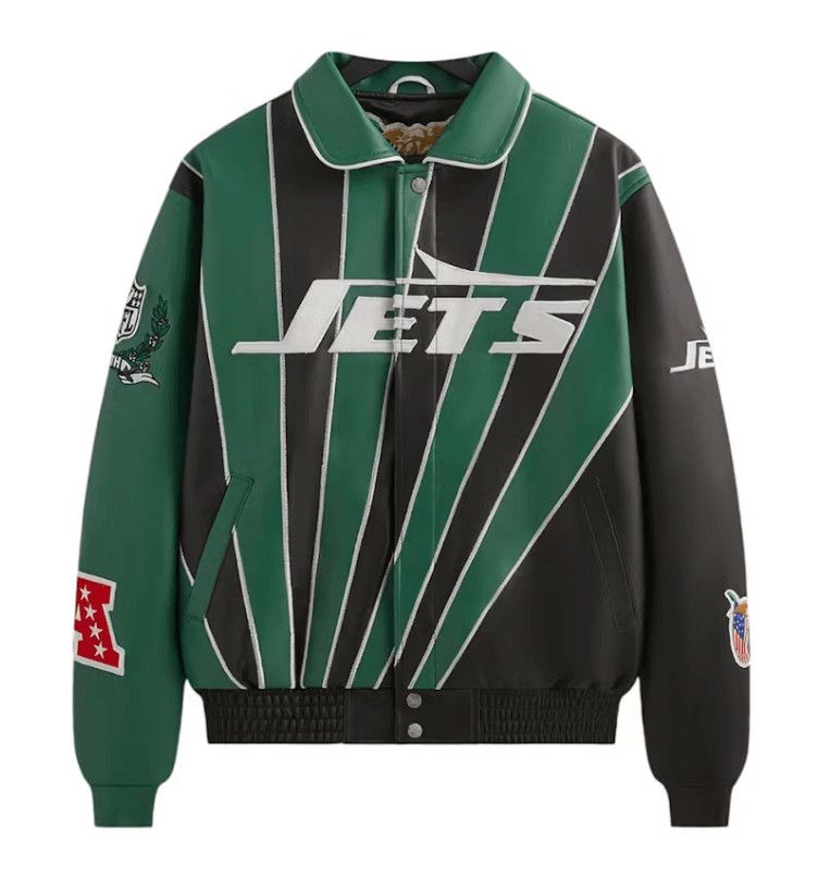 Kith x Jeff Hamilton NFL Jets Leather Varsity Jacket Multicolor Size US L / EU 52-54 / 3 - 1 Thumbnail