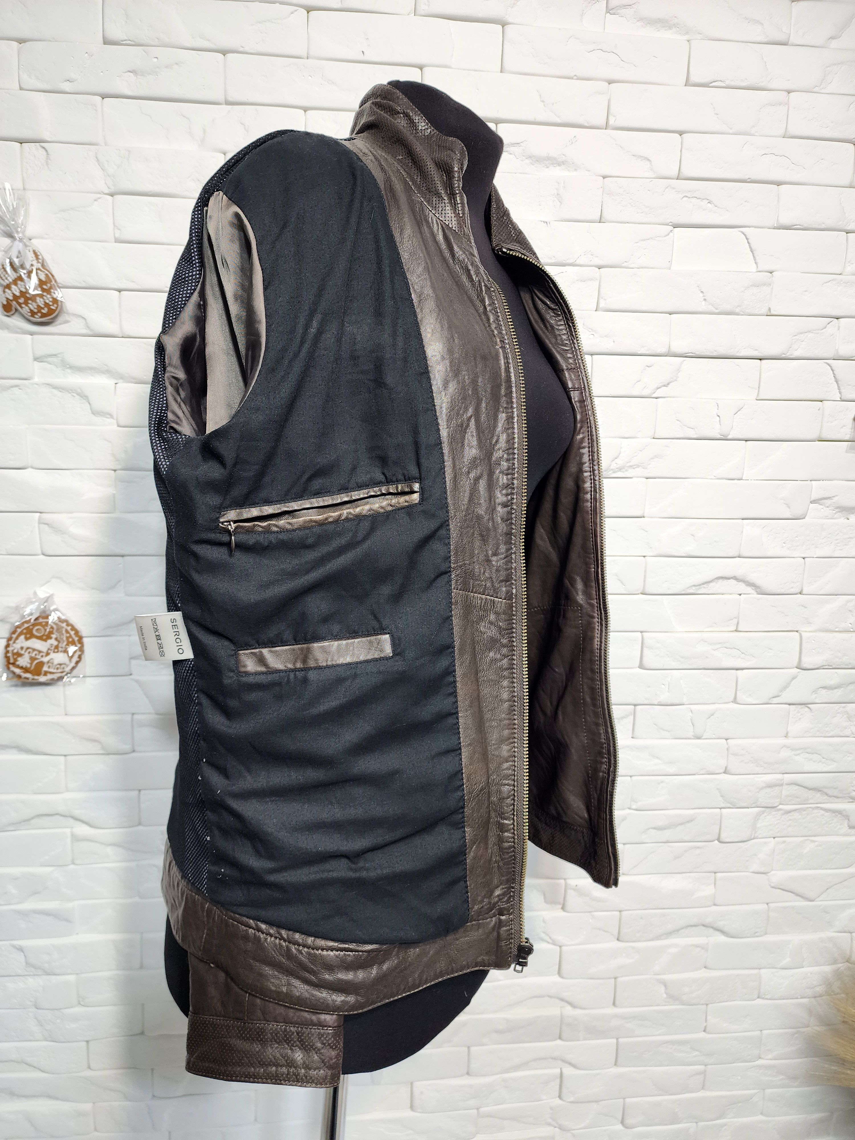 Other Brown Genuine Leather Jacket: Men's Outerwear Size US M / EU 48-50 / 2 - 9 Thumbnail